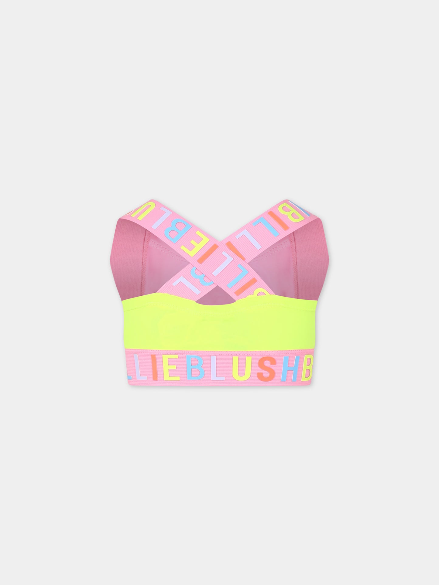 Top rosa per bambina con logo,Billieblush,U20092 462