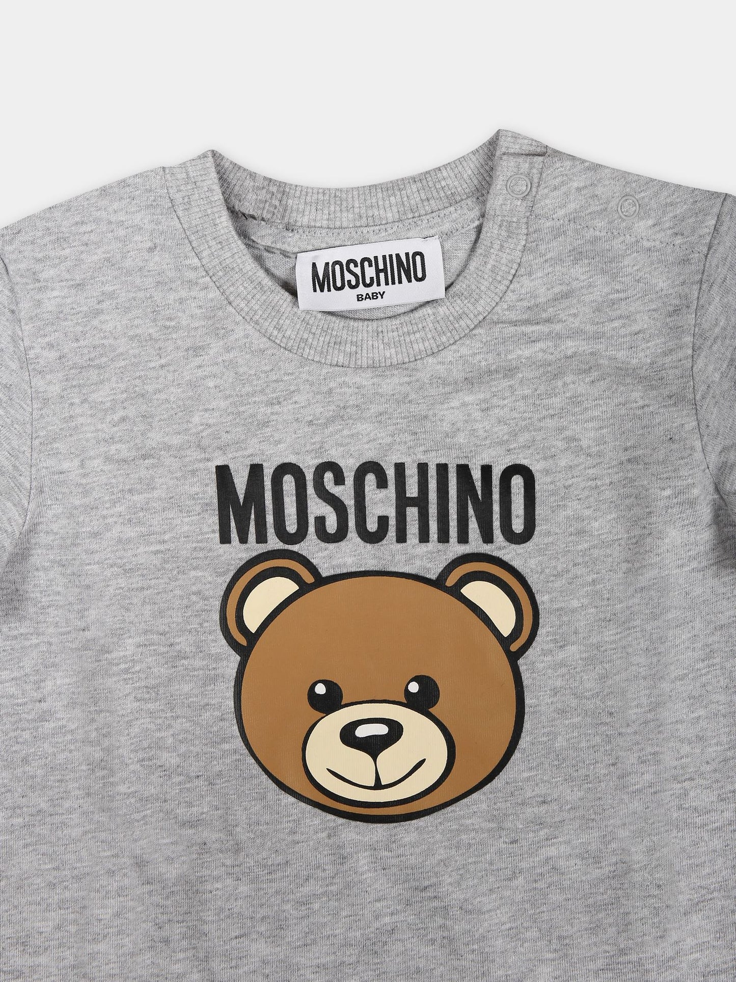Completo multicolor per neonato con Teddy Bear e logo,Moschino Kids,MRG00M LAA02 82200