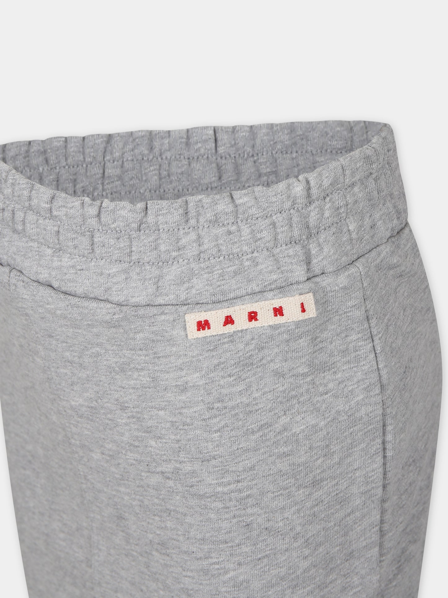 Gonna grigia per bambina con logo,Marni Kids,M01038 M00SF MG129F 0M903