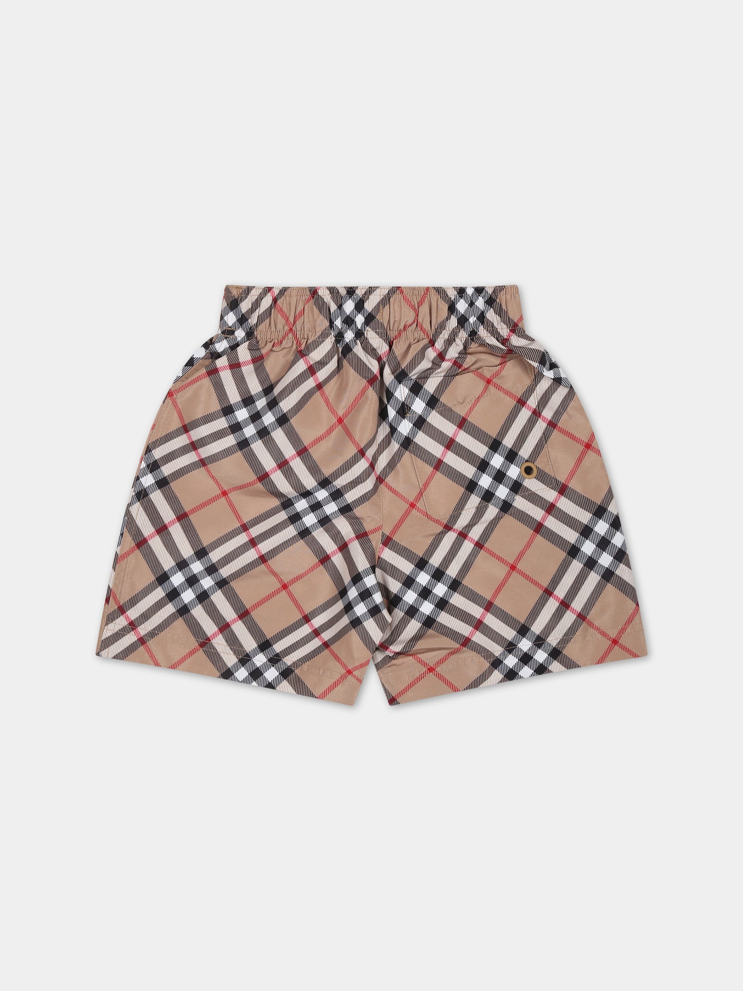 Boxer mare beige per neonato con check vintage,Burberry Kids,8078772 A7028