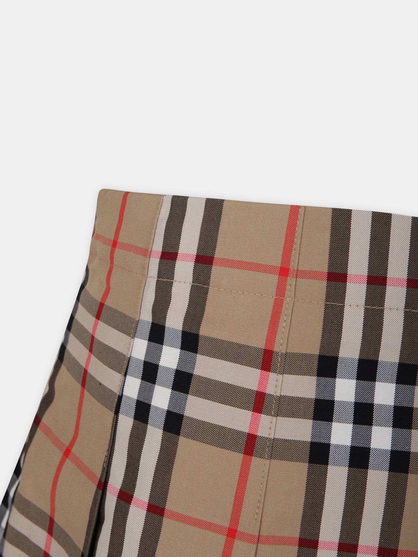 Gonna beige per bambina con iconico check vintage all-over,Burberry Kids,8073001 A7028