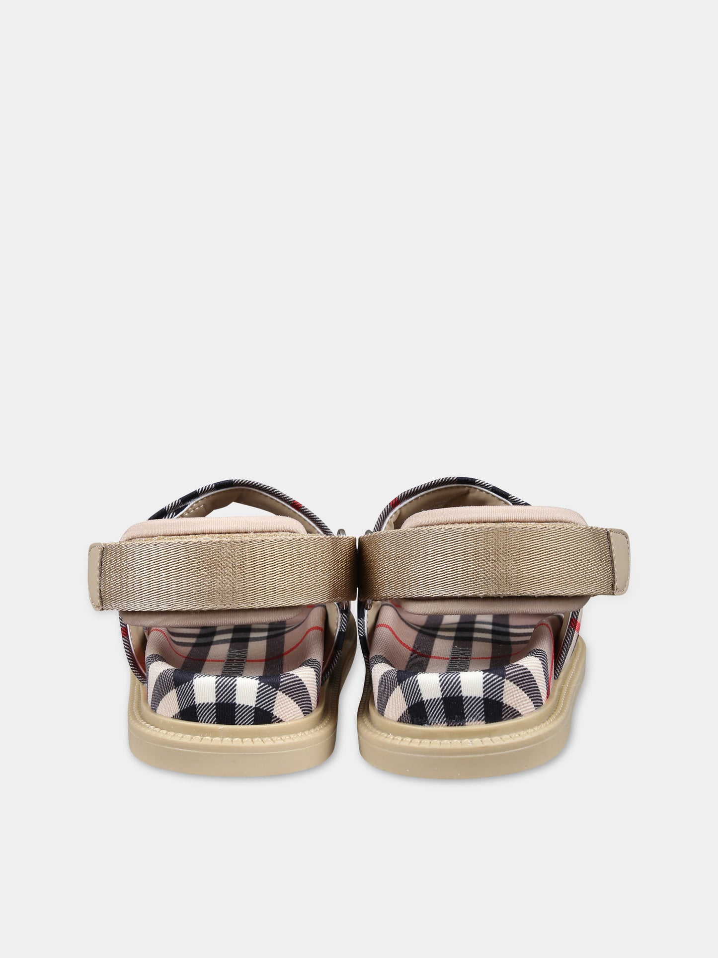 Sandali beige per bambini con check vintage,Burberry Kids,8081868 A7028