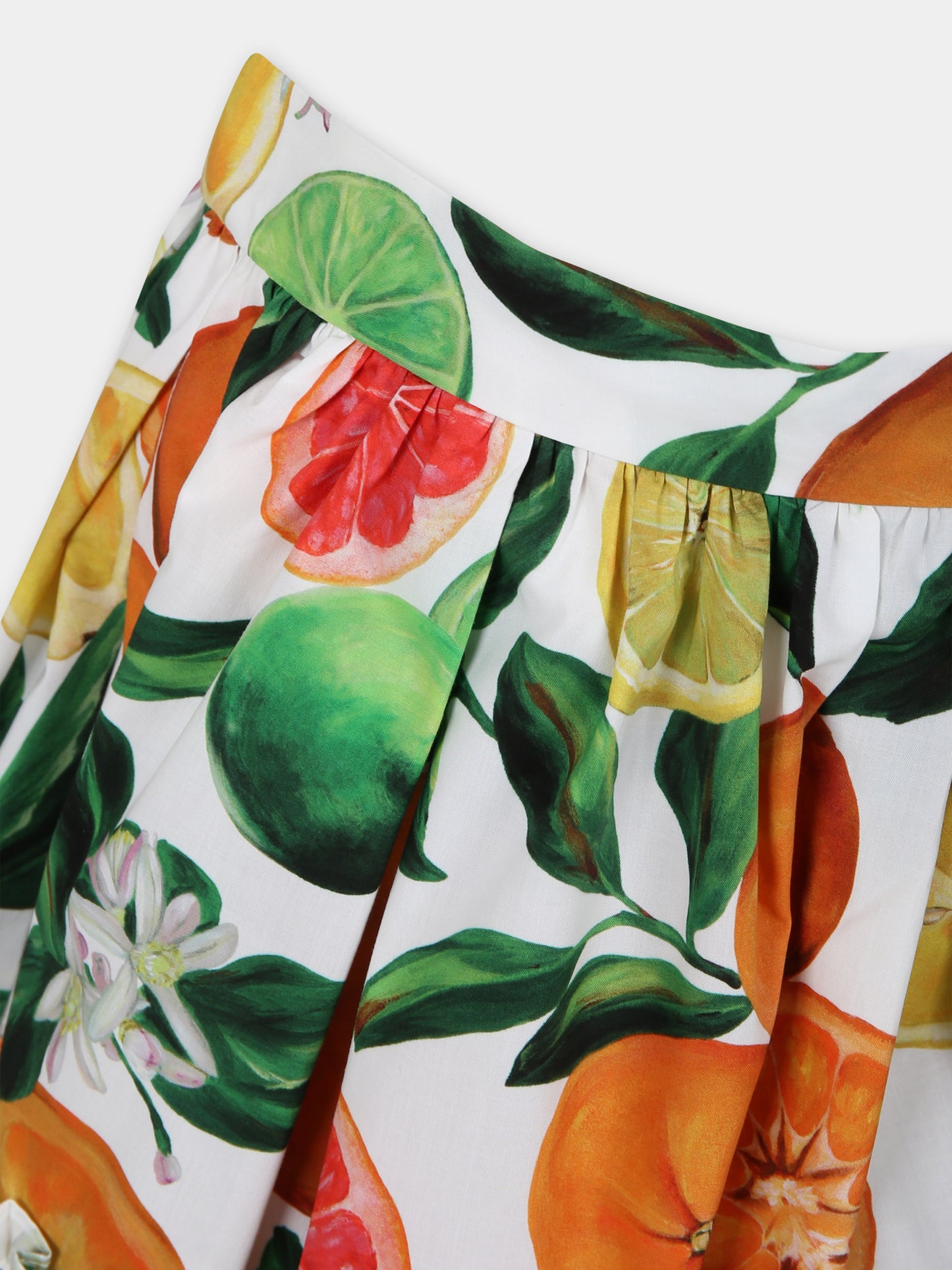 Gonna multicolor per bambina con frutti all-over,Dolce & Gabbana Kids,L54I58 G7L9A HV5AN