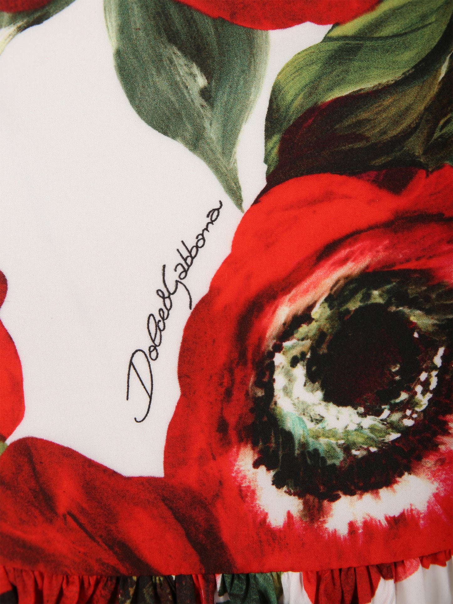 Top rosso per bambina con stampa papaveri,Dolce & Gabbana Kids,L55S88 HS5Q4 HAAA5