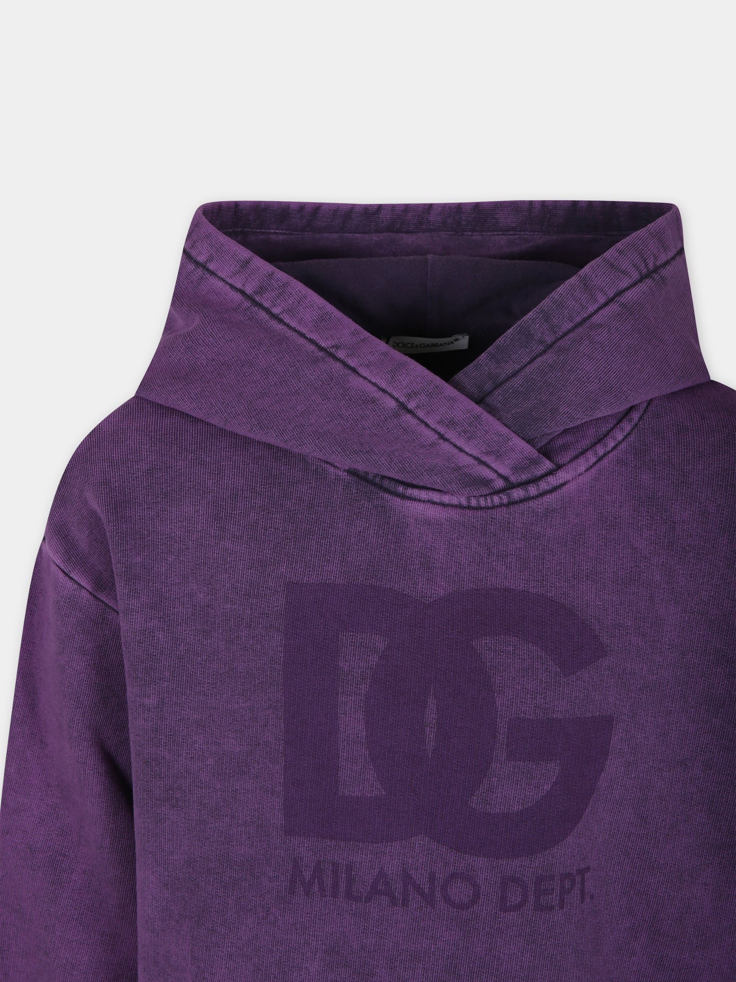 Vestito casual viola con logo,Dolce & Gabbana Kids,L5JD8C G7L1V S9000
