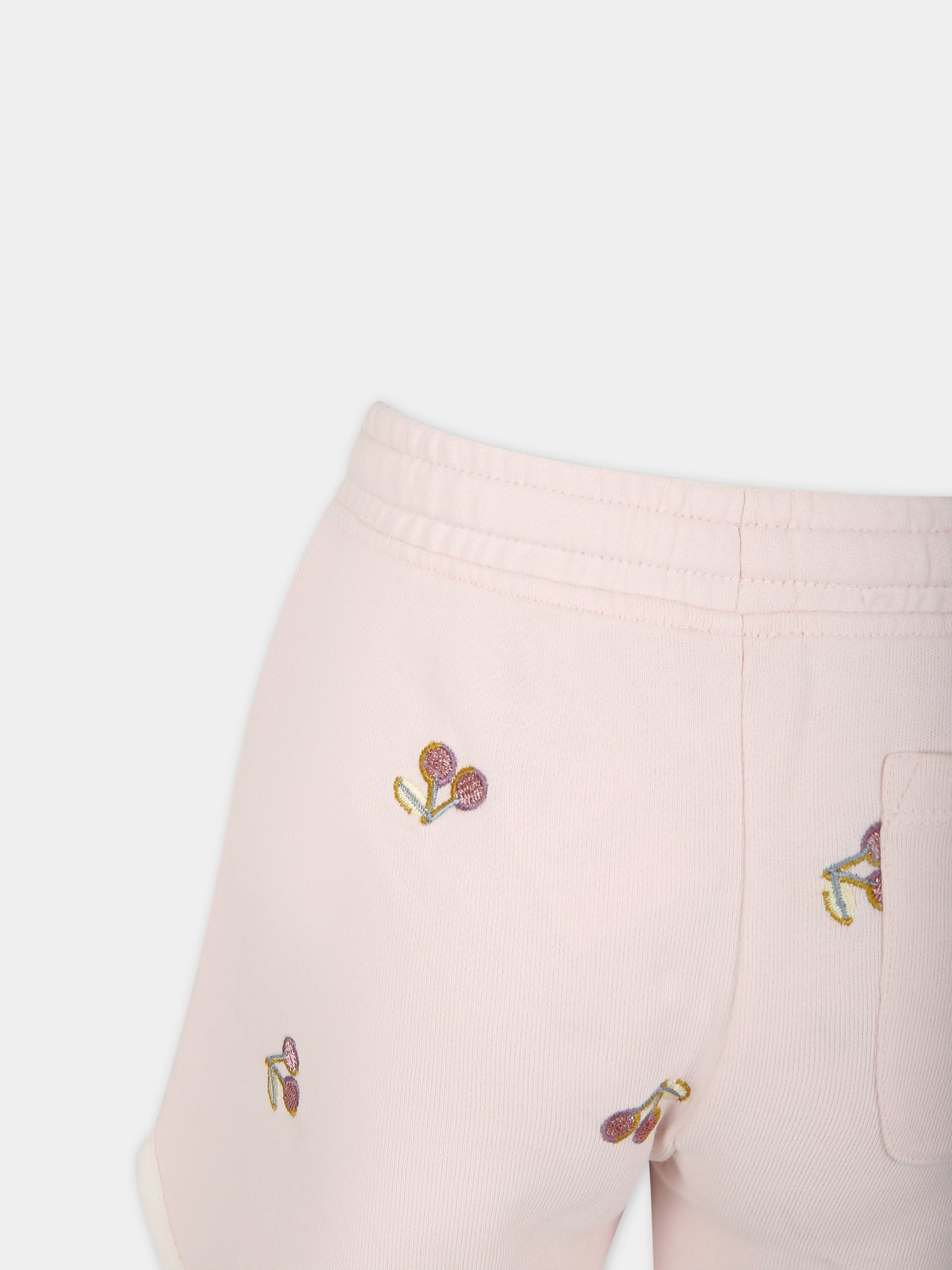 Shorts rosa per bambina con ciliegie,Bonpoint,S04GBEK00005 125B