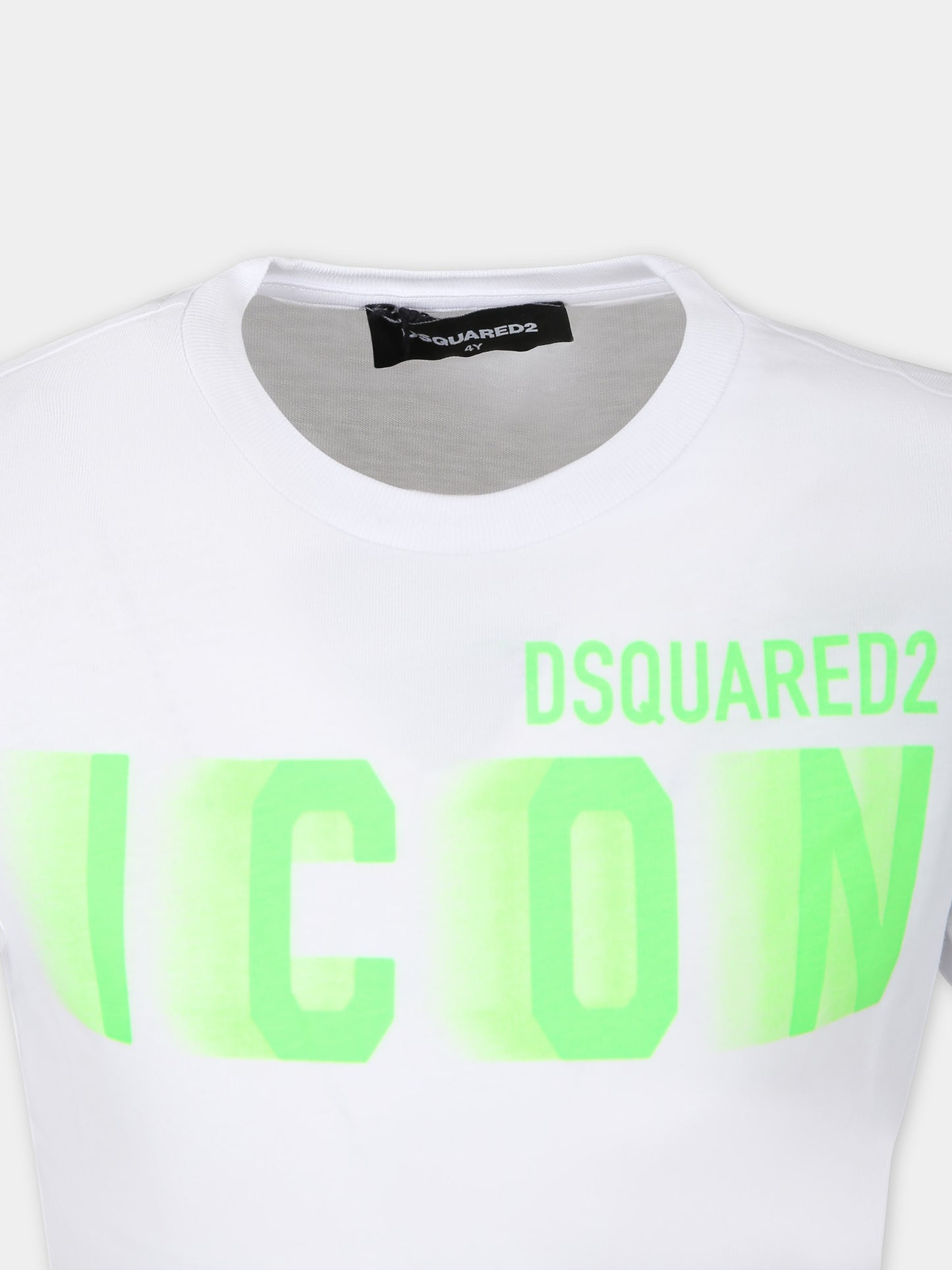T-shirt bianca per bambino con logo,Dsquared2,DQ2415 D00MV D2T1059U DQ10Y