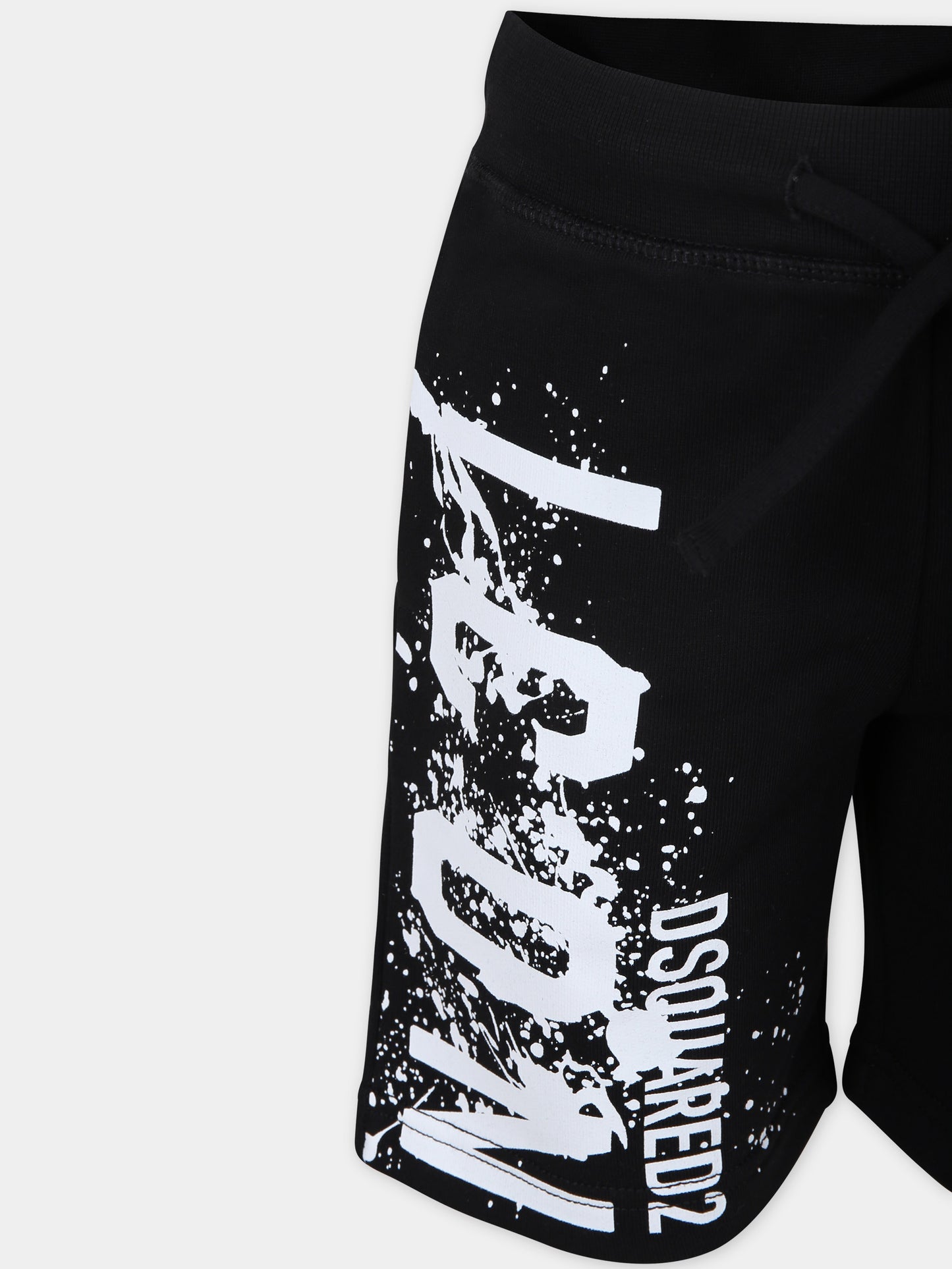 Shorts sportivo nero per bambino,Dsquared2,DQ2425 D009B D2P729U DQ900