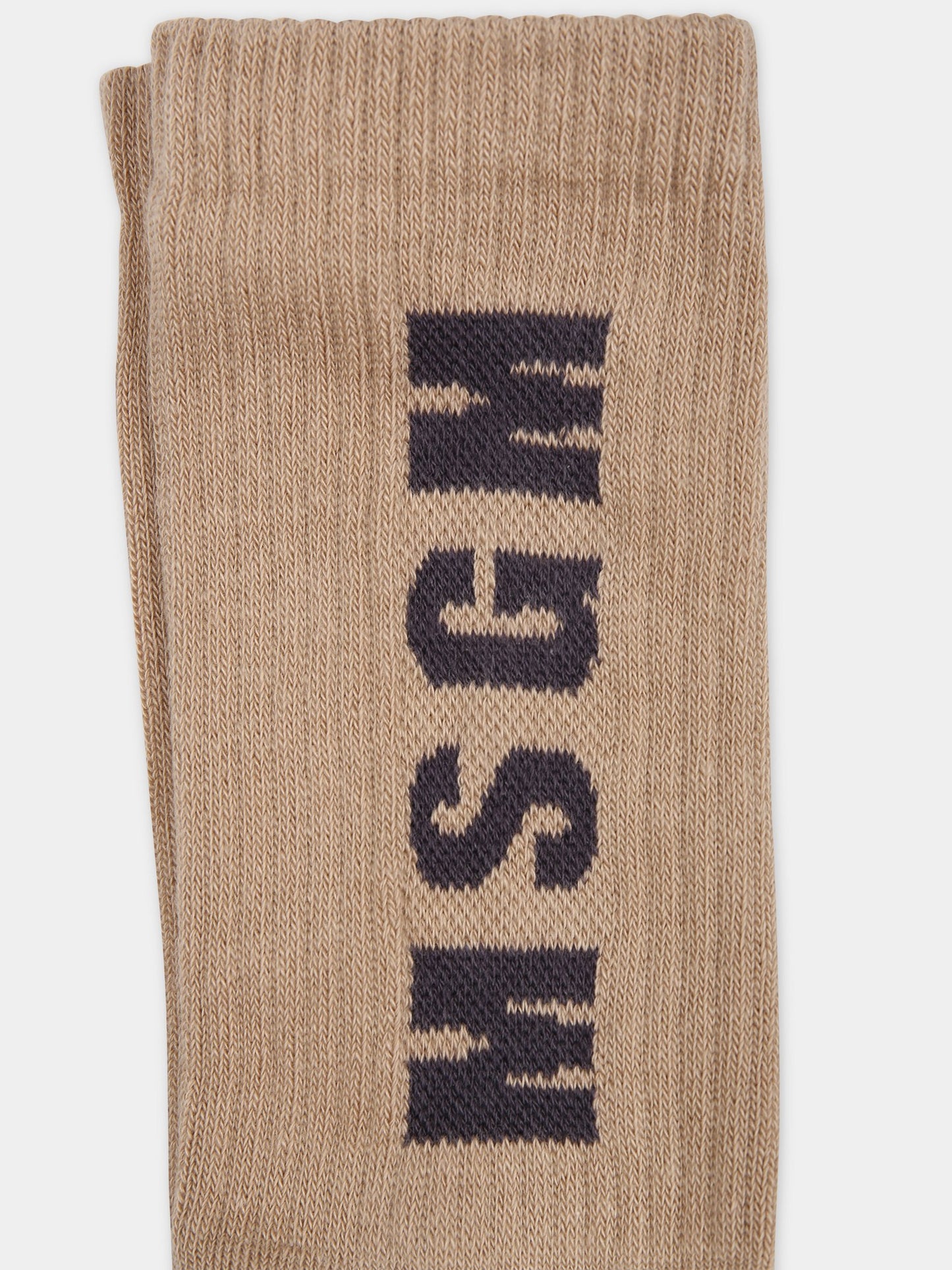 Calze beige per bambino con logo,Msgm Kids,S4MSJBSO269 015