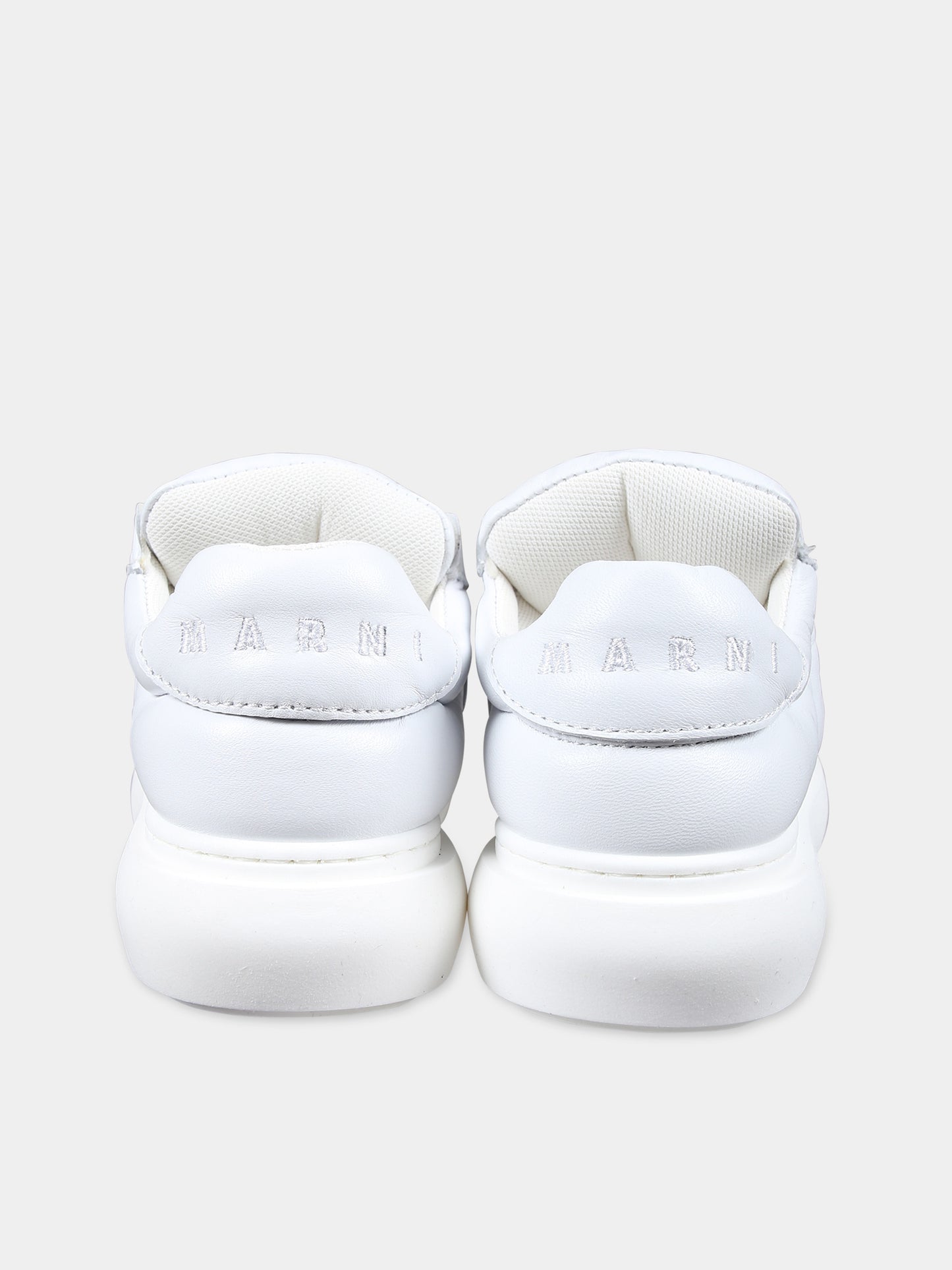 Sneakers bianche per bambina con logo,Marni Kids,76723 1