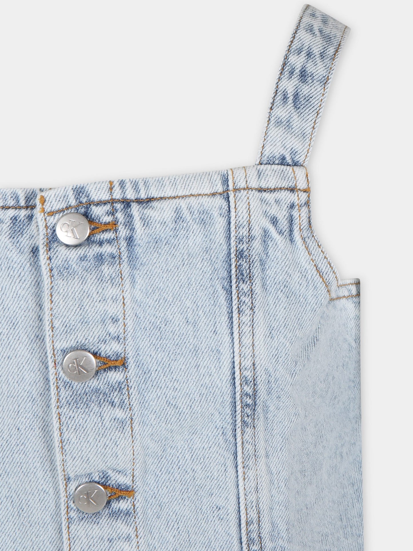 Top blu per bambina con logo,Calvin Klein Kids,24SMCKIG0IG02389T 1AA