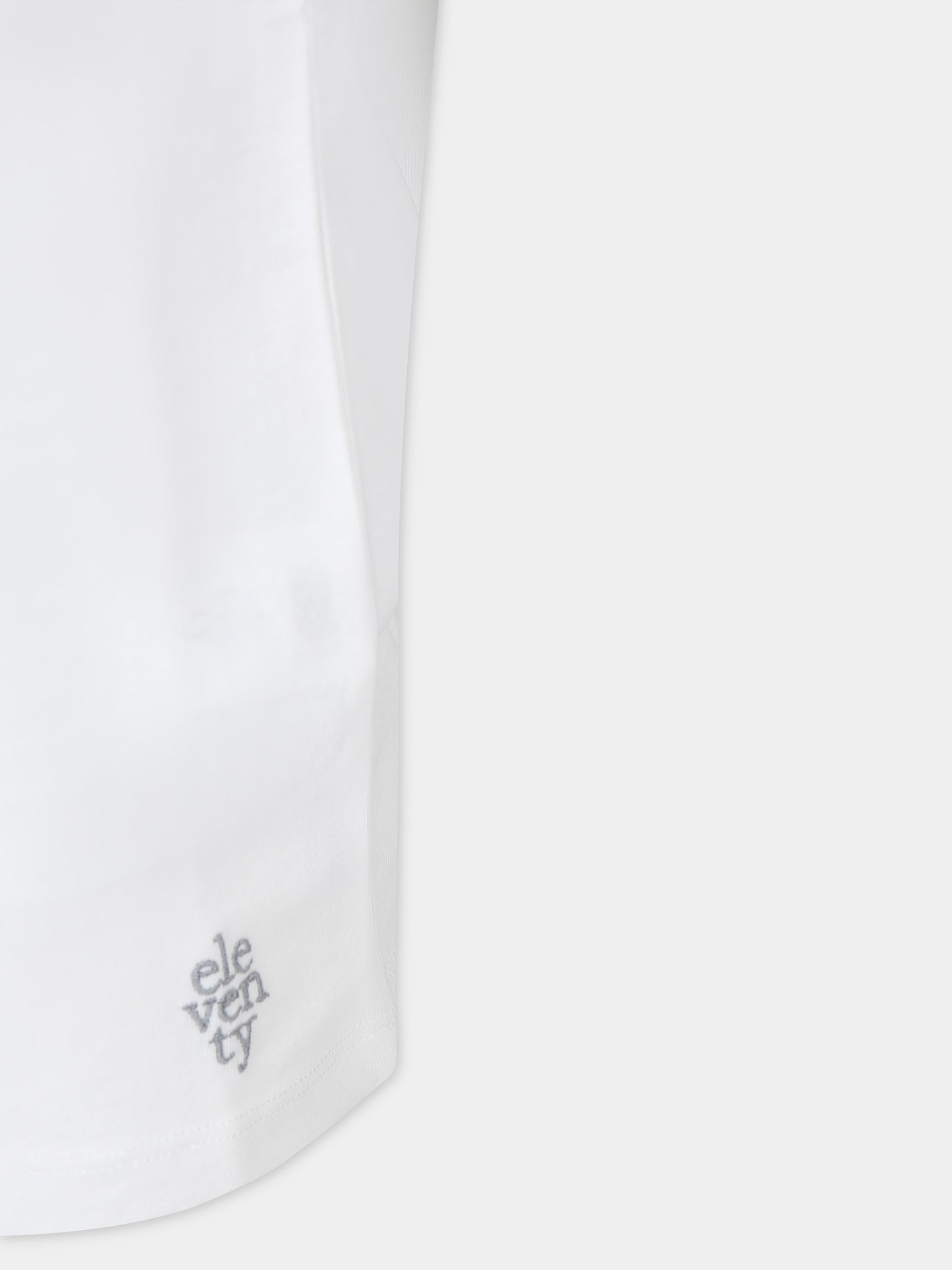 T-shirt bianca per bambino con logo,Eleventy,EU8P11 Z1292 101BG