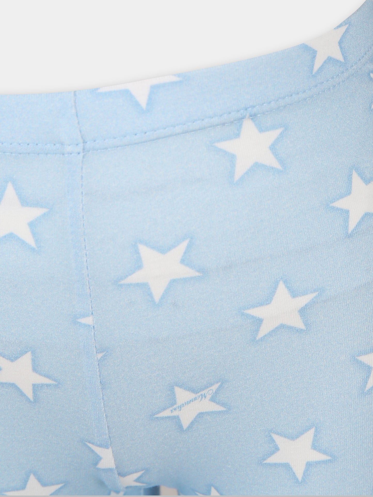 Leggings celesti per bambina con stelle,Monnalisa,11C406 3623 0058