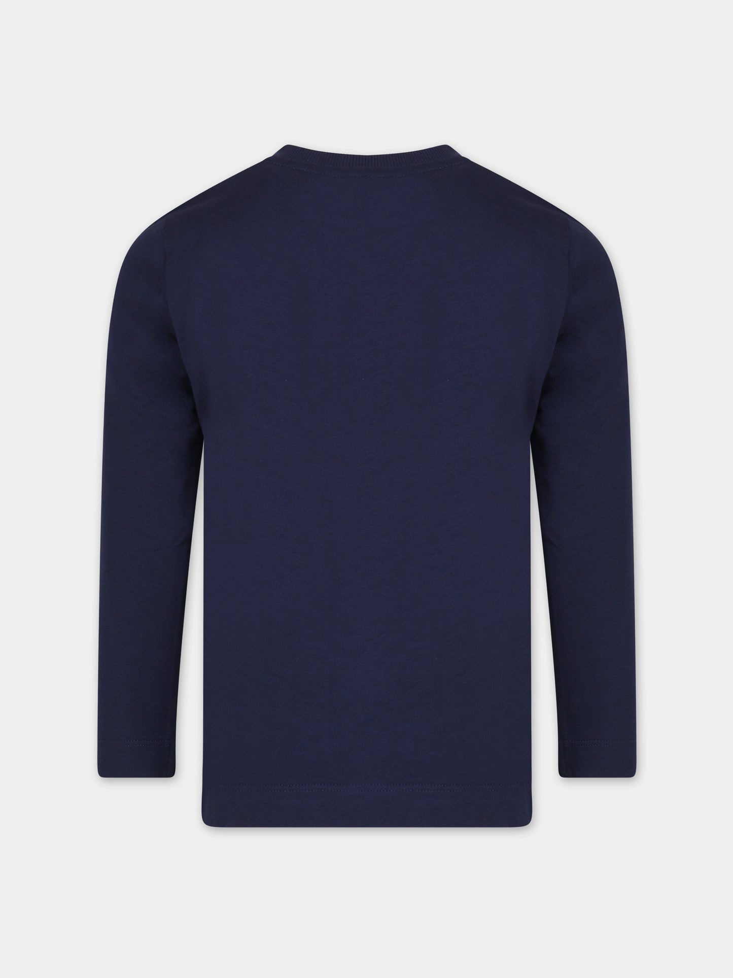 T-shirt blu per bambini con Teddy Bear,Moschino Kids,HUO00Q LAA23 40016