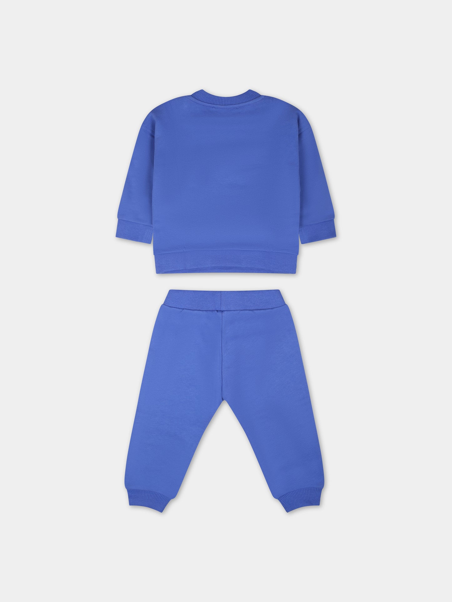 Completo blu per neonato con smile,Moschino Kids,MMK049 LCA32 40640