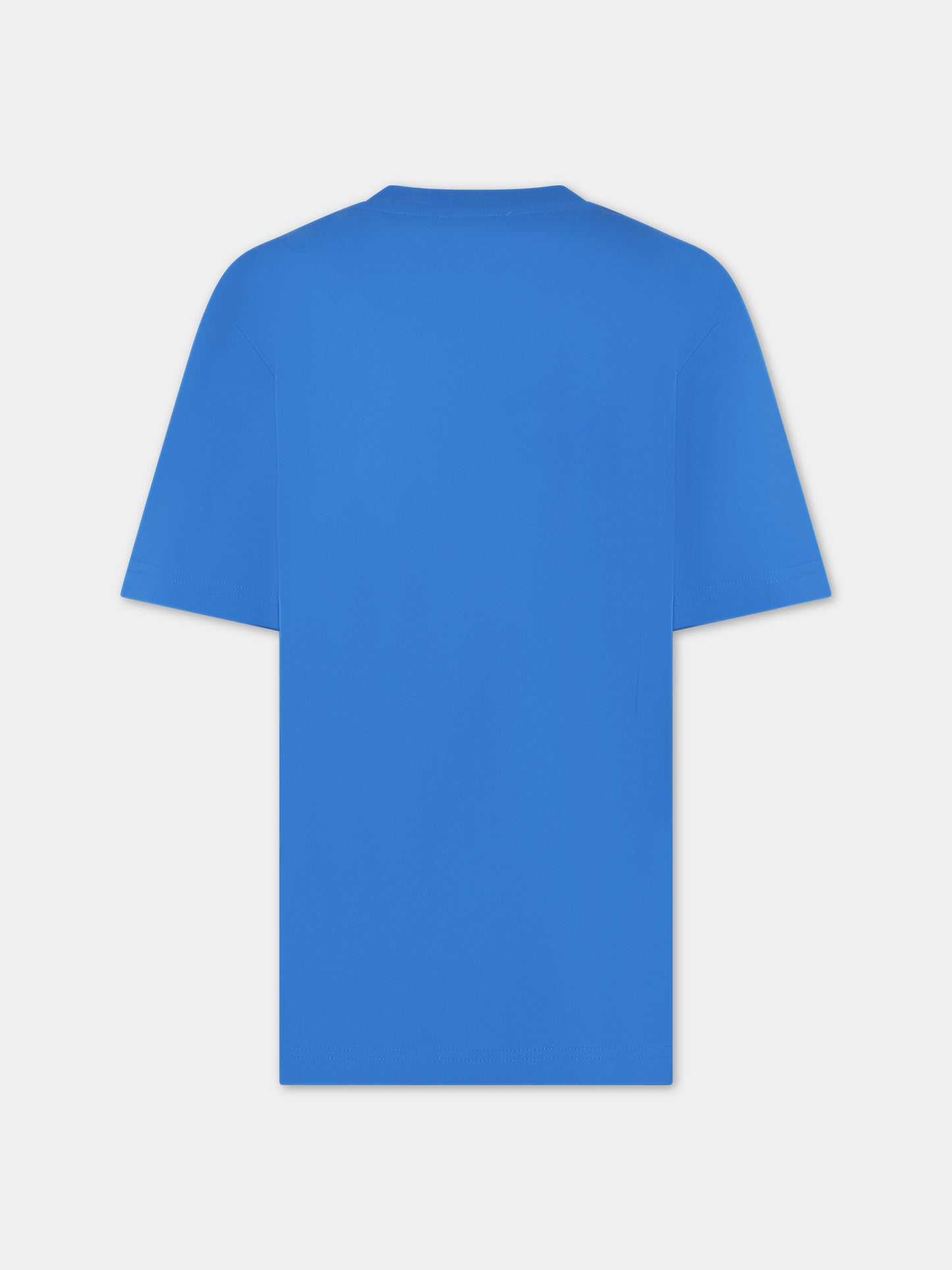 T-shirt azzurra per bambino con logo,Diesel,J01131 KYAR1 K80H