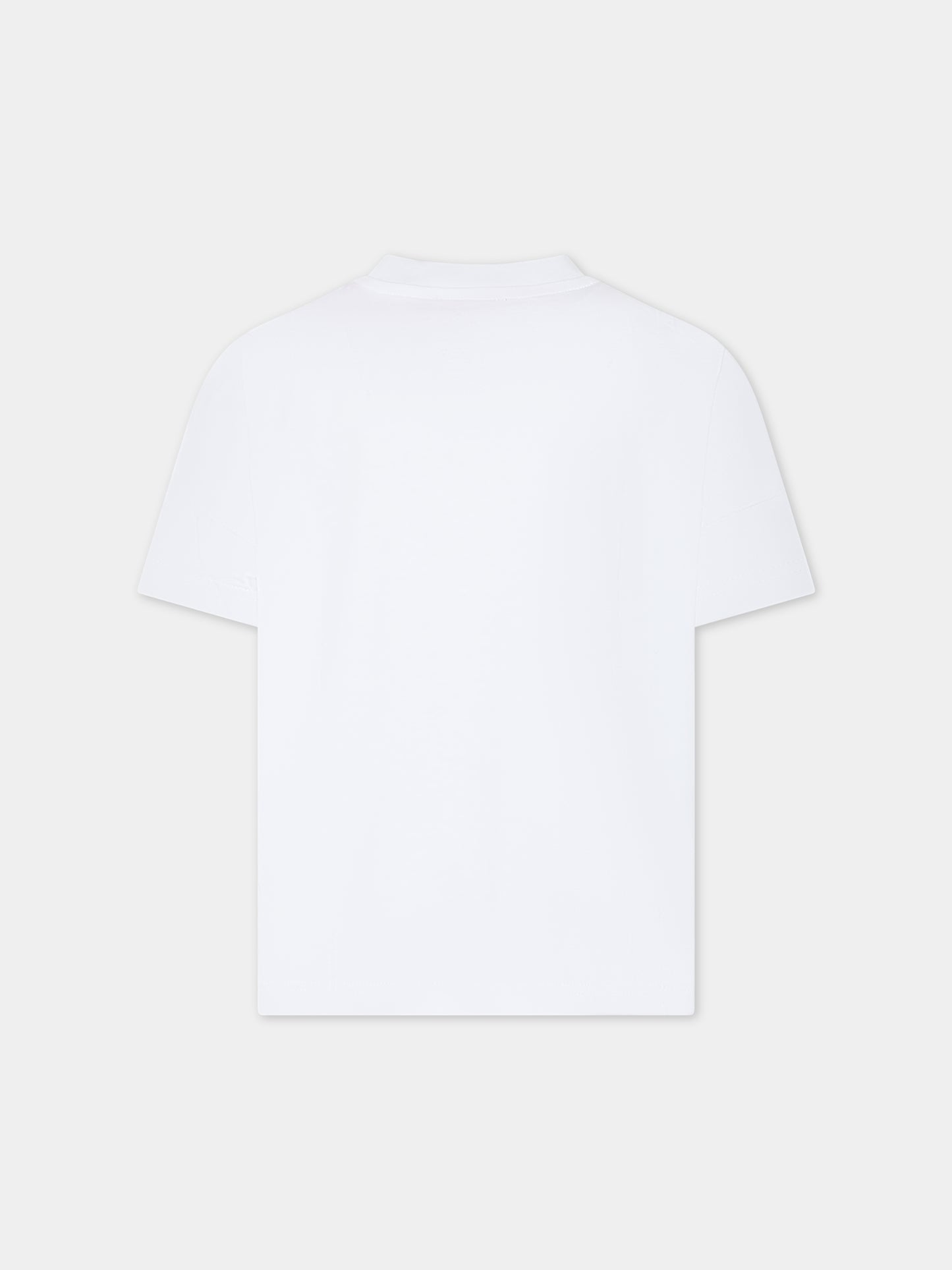 T-shirt bianca per bambina con logo,Diesel,J01182 00YI9 K100