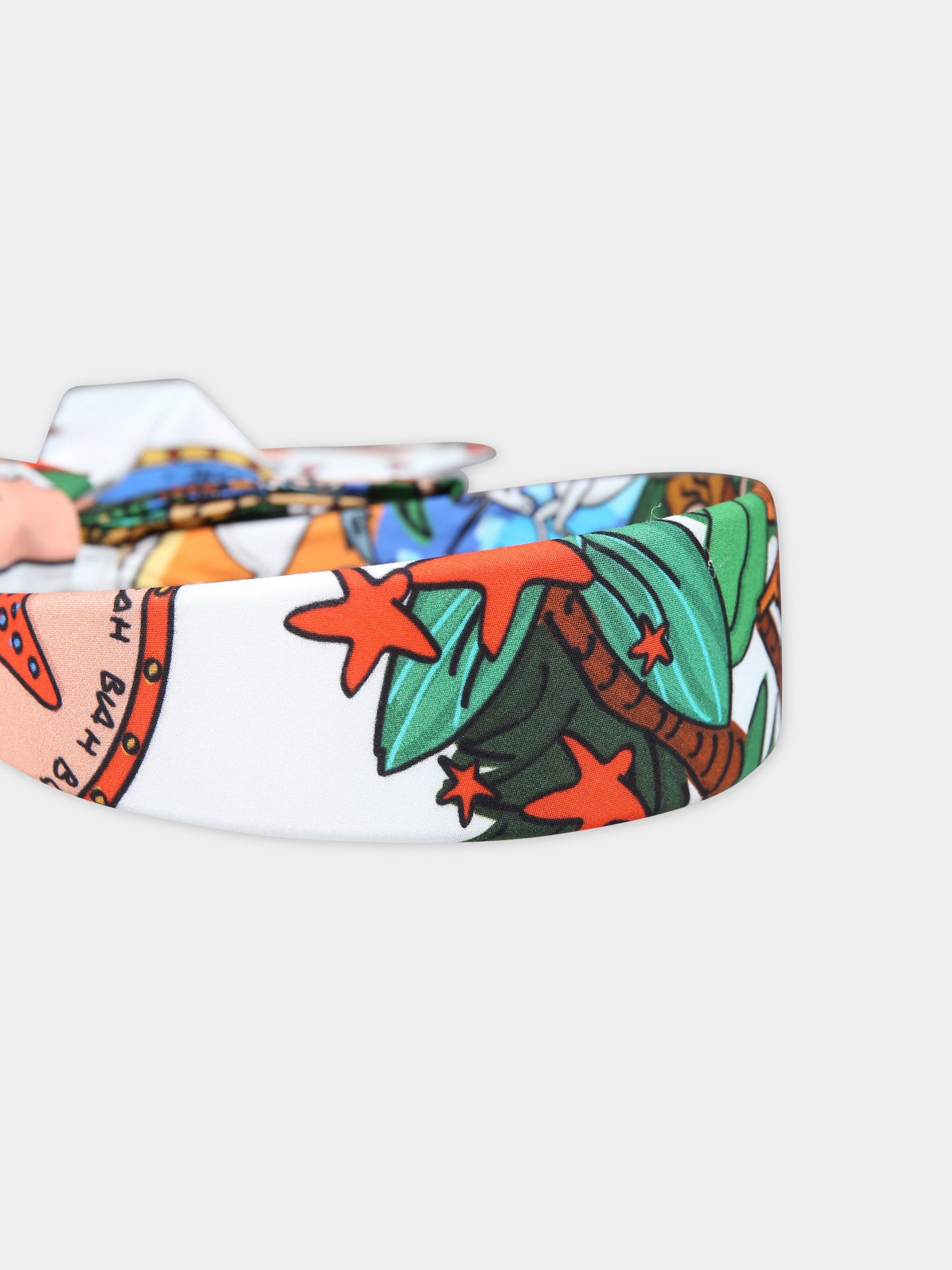 Cerchietto bianco per bambina con stampa pop,Alessandro Enriquez X Barcellino,112409