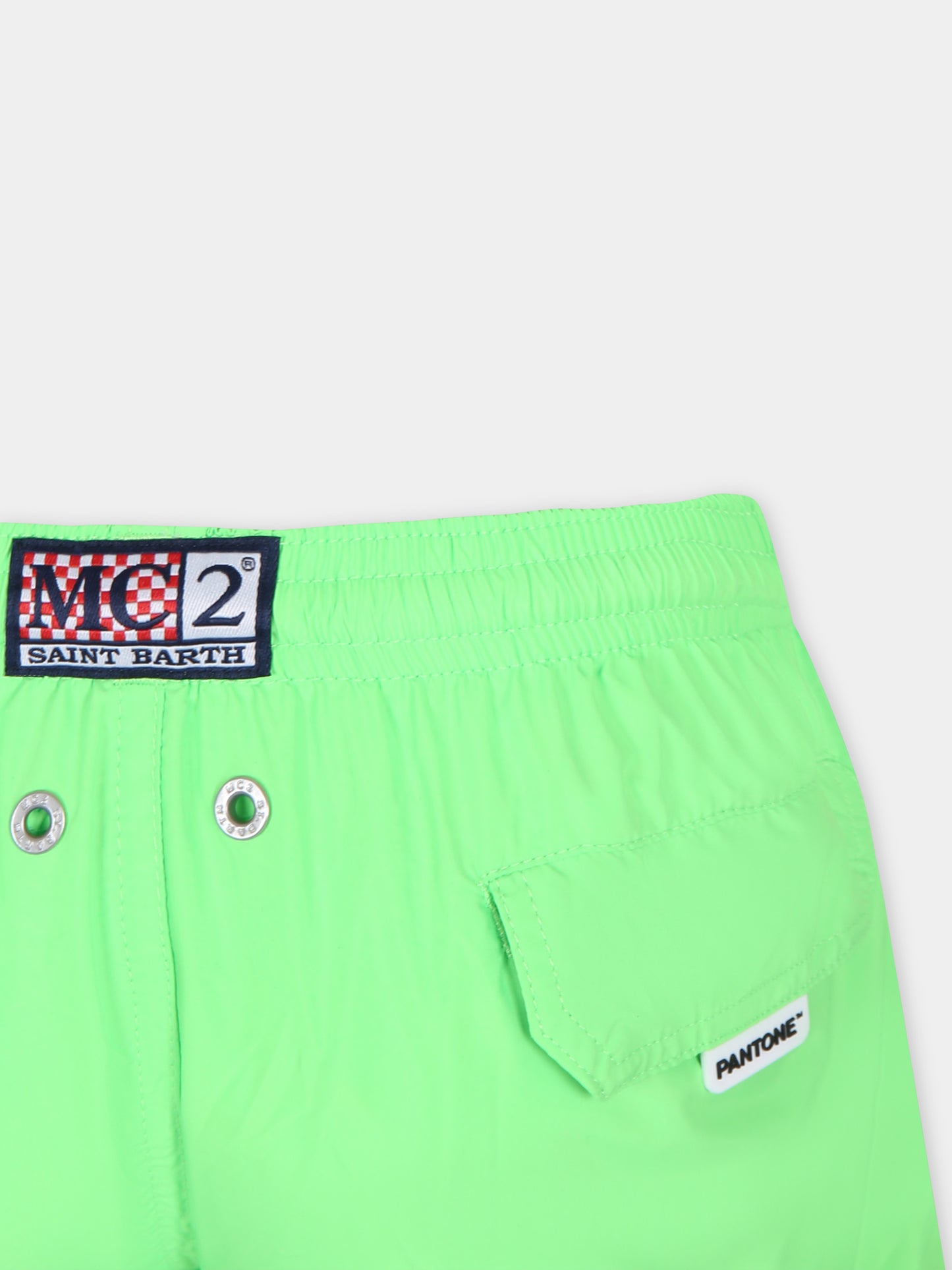 Boxer mare verde per bambino con logo,Mc2 Saint Barth,JEA0012 00119F