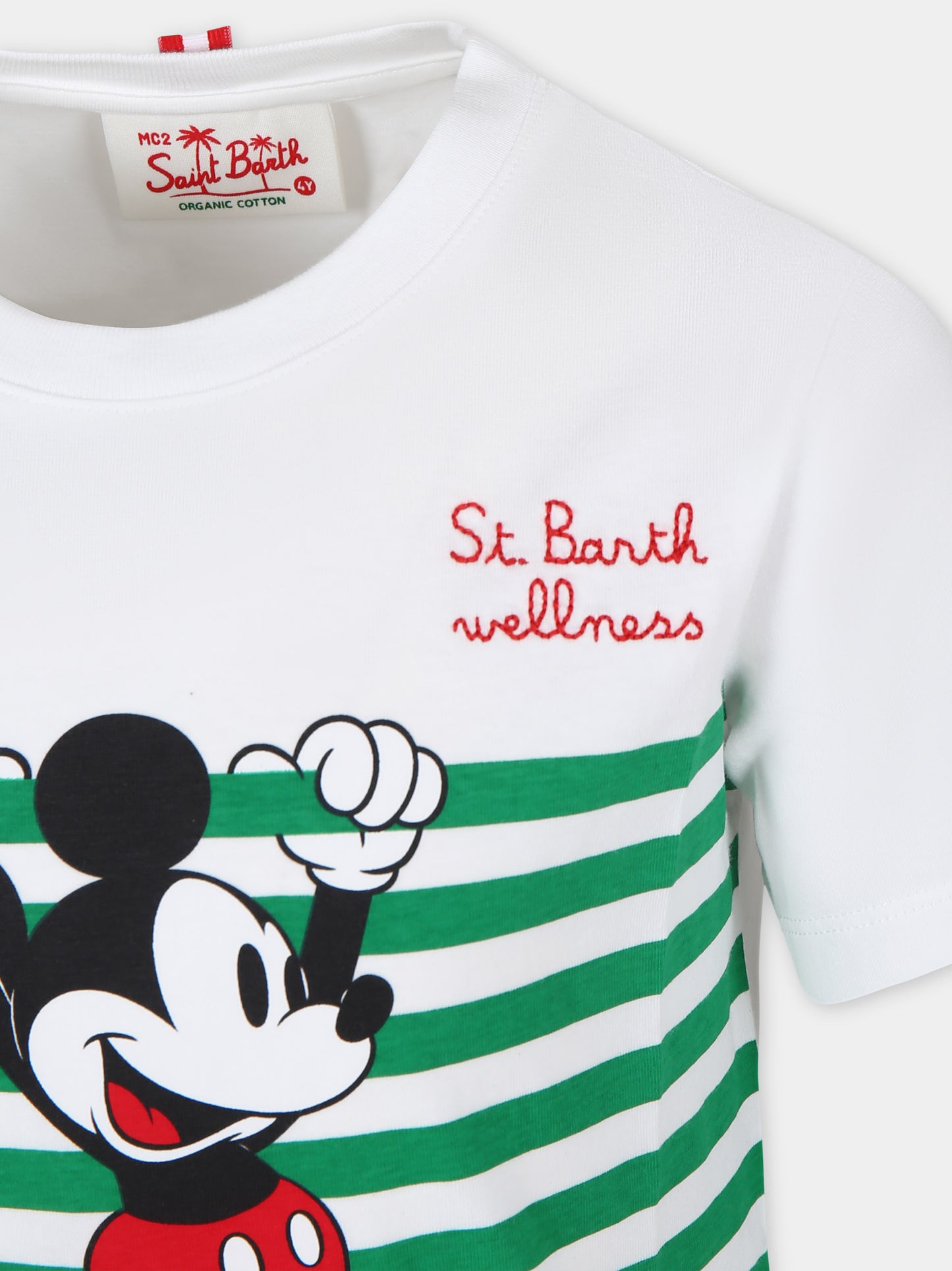 T-shitrt bianca per bambino con Topolino,Mc2 Saint Barth,TSH0001 00601F