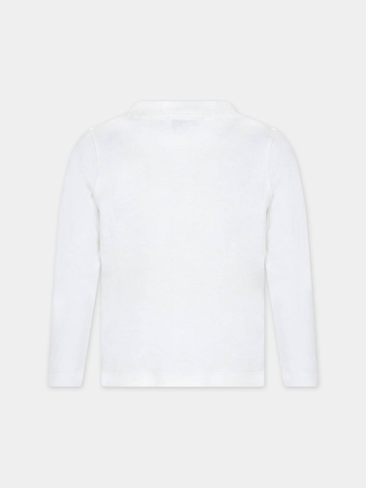 T-shirt bianca per bambino con logo,Lanvin Petite,N25100 117