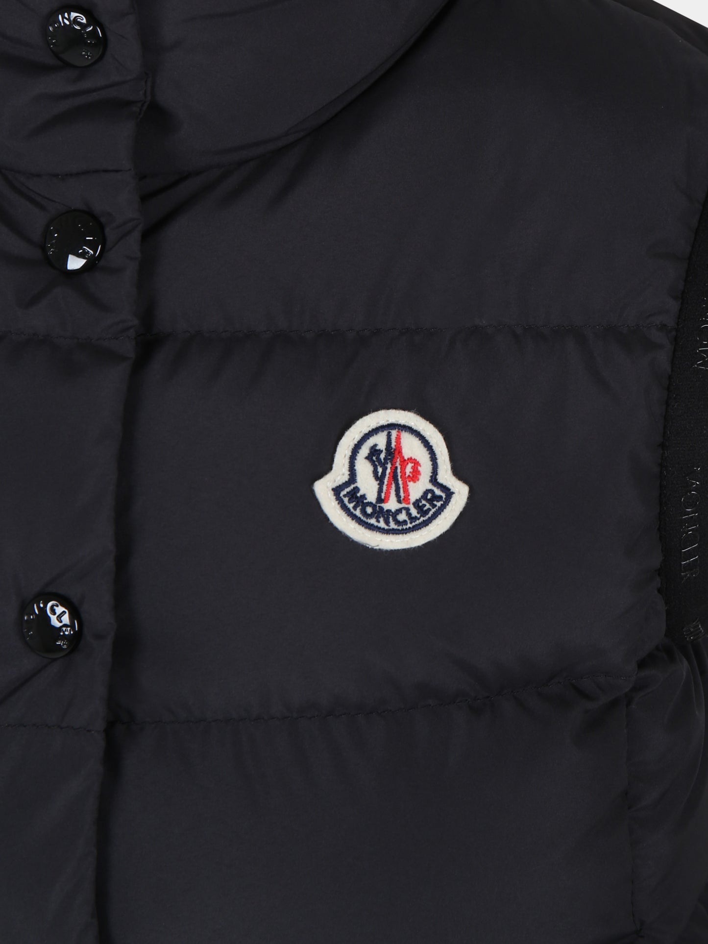 Gilet Badia nero per bambino con logo,Moncler Kids,J2954 1A00037 54A81 999