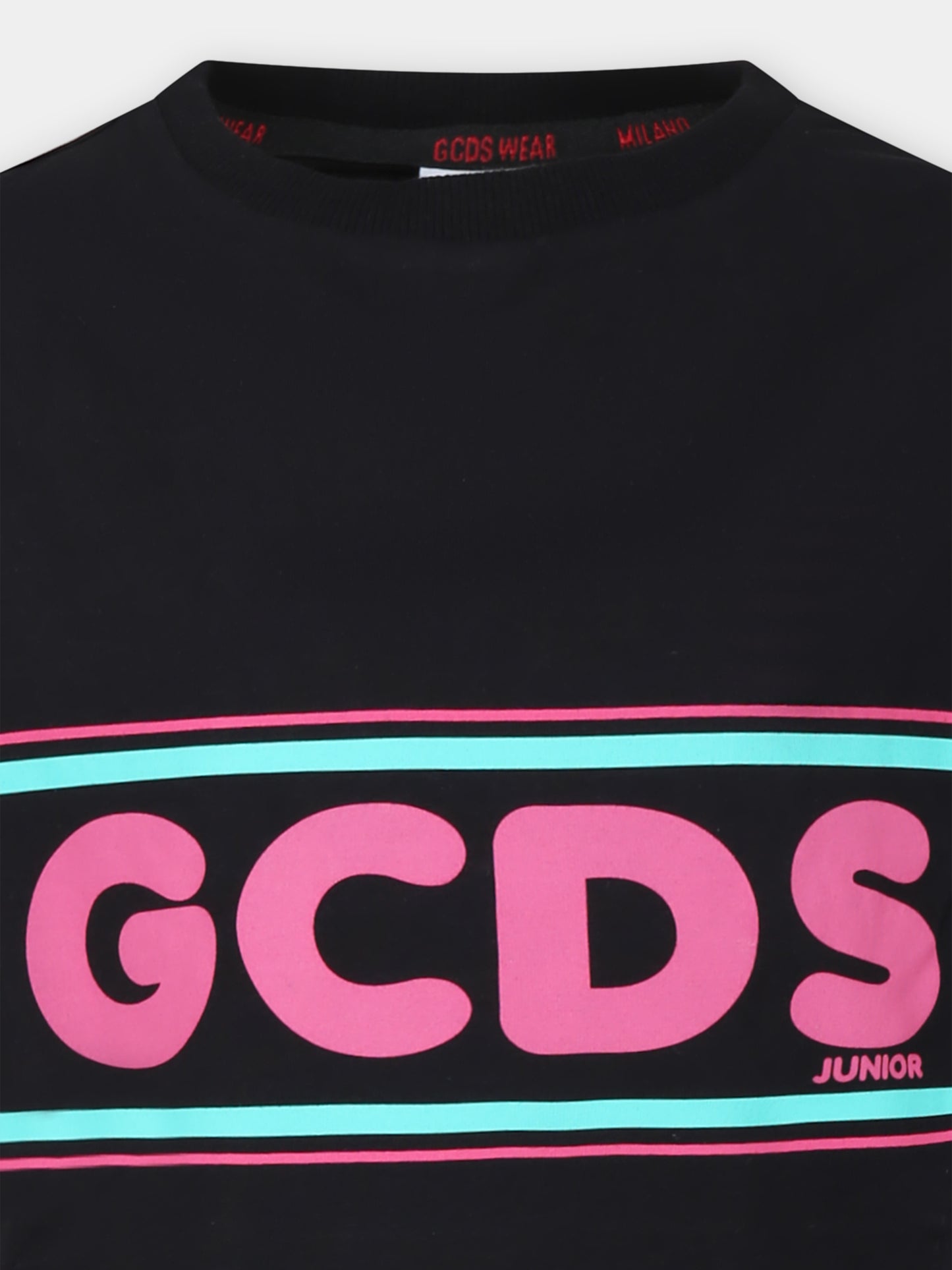 Vestito nero per bambina,Gcds Kids,DCV002 LBA23 60100