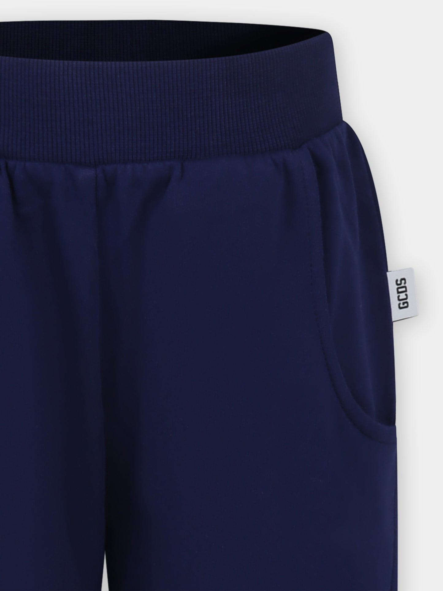 Pantaloni blu per bambino con logo,Gcds Kids,DNP008 LCA60 40258