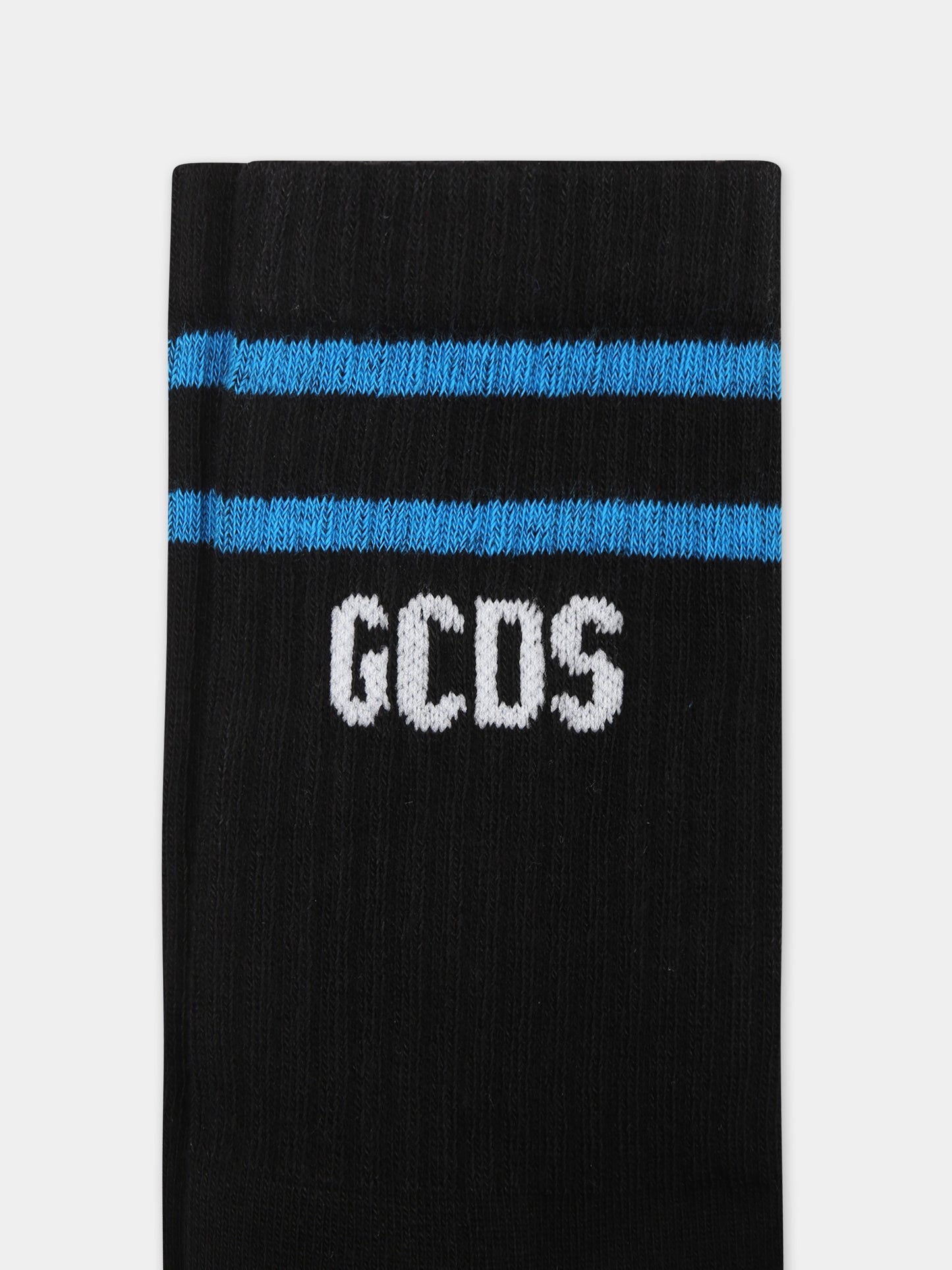 Calze nere per bambini con logo,Gcds Kids,DUX00Y LHE25 60100