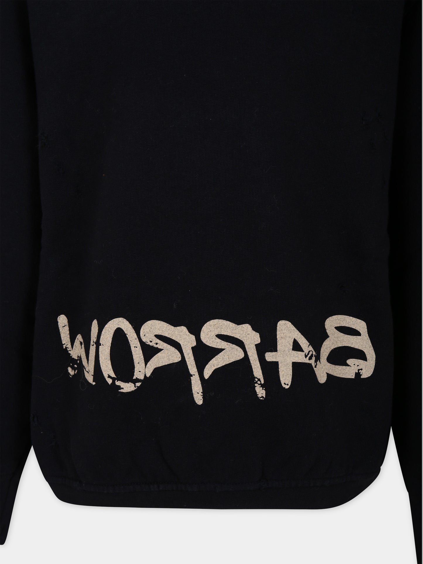 Felpa nera per bambini con logo e stampa multicolor,Barrow,F3BKJUSW026 110