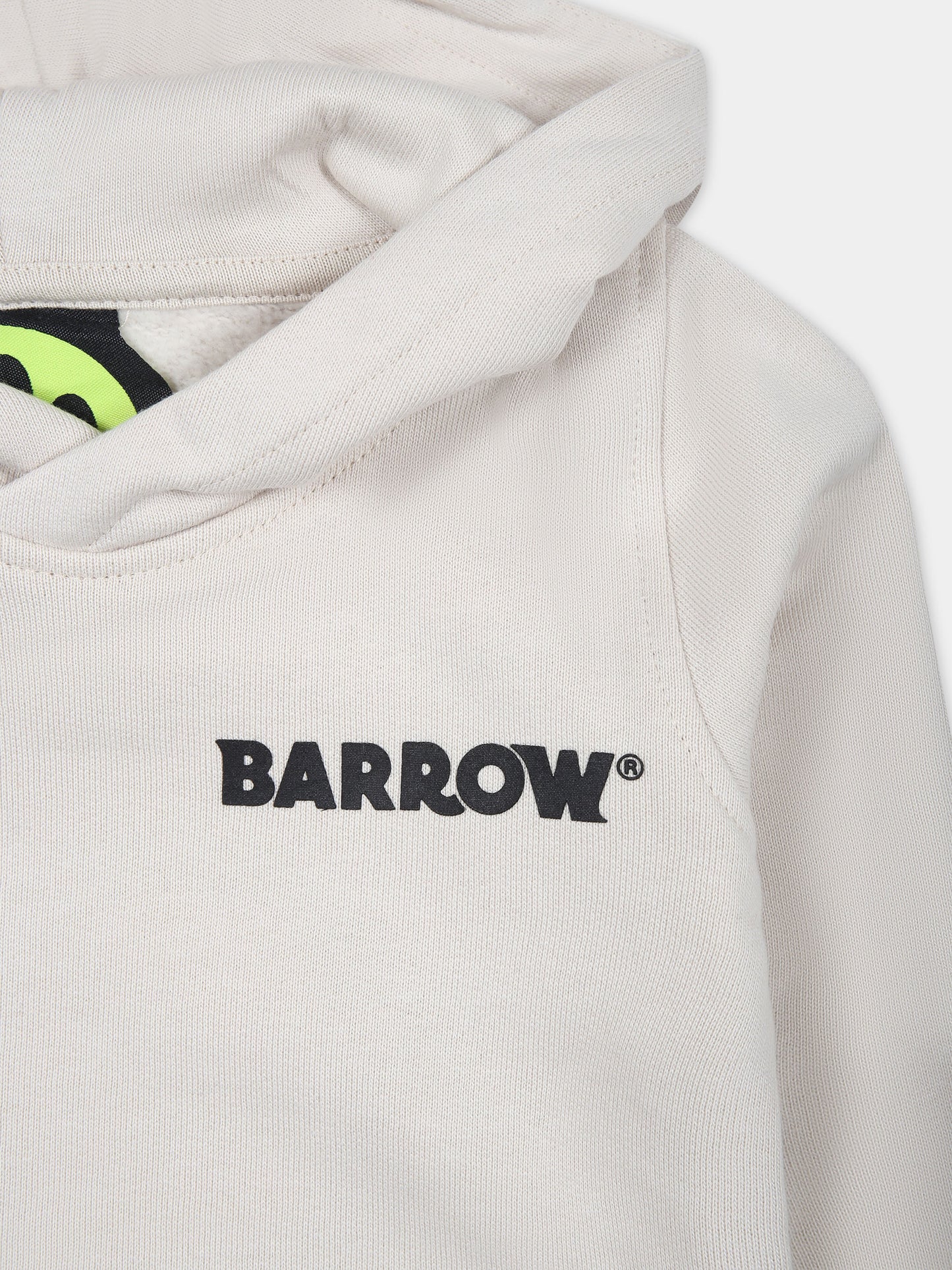Felpa beige per neonati con logo,Barrow,F3BKUNHS122 BW009