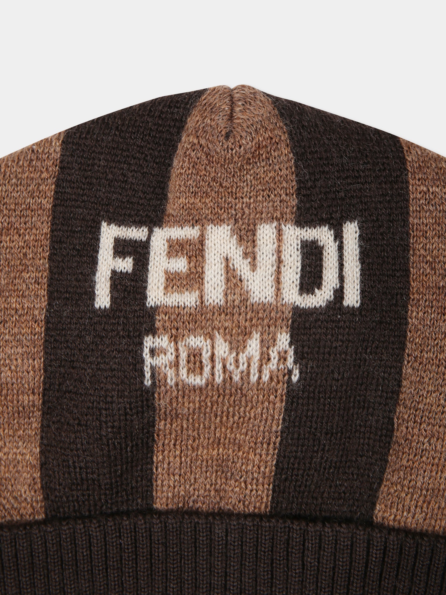 Cappello marrone per bambini con logo,Fendi Kids,JUP069 AS8W F0VAT