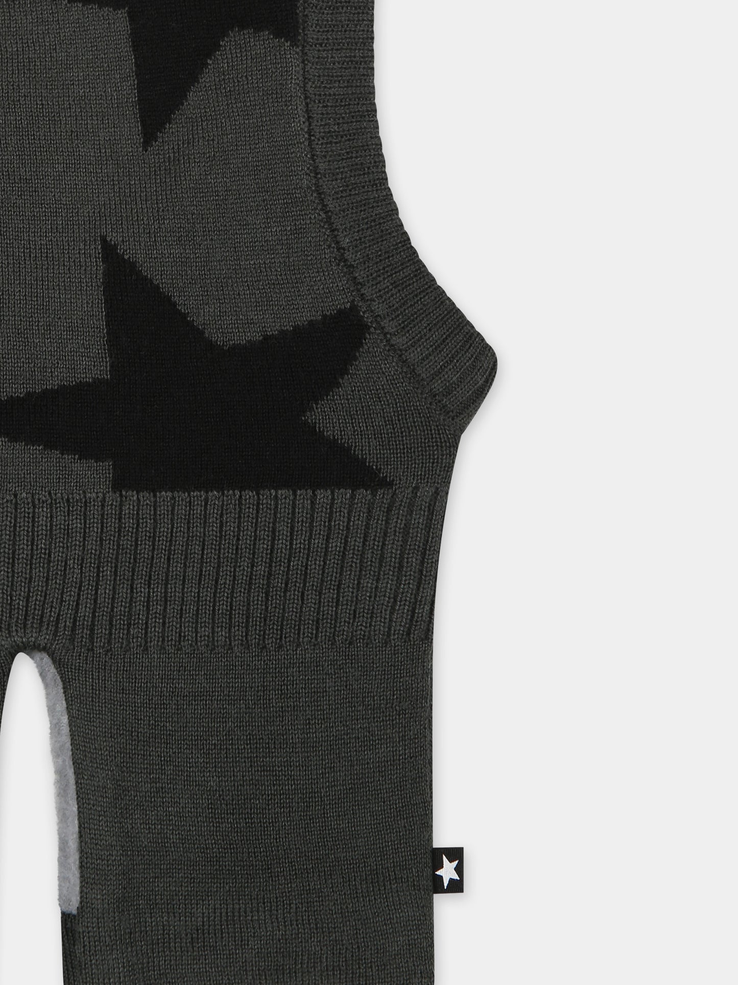 Balaclava verde Snow per bambini con stelle,Molo,7W24S401 8563