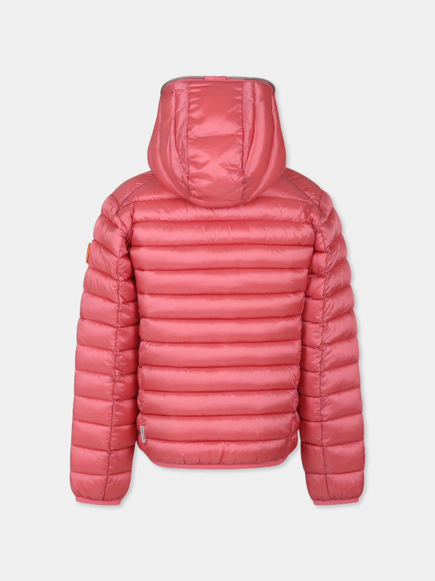 Piumino Iris rosa per bambina con logo,Save The Duck Kids,J32310G IRIS19 80036