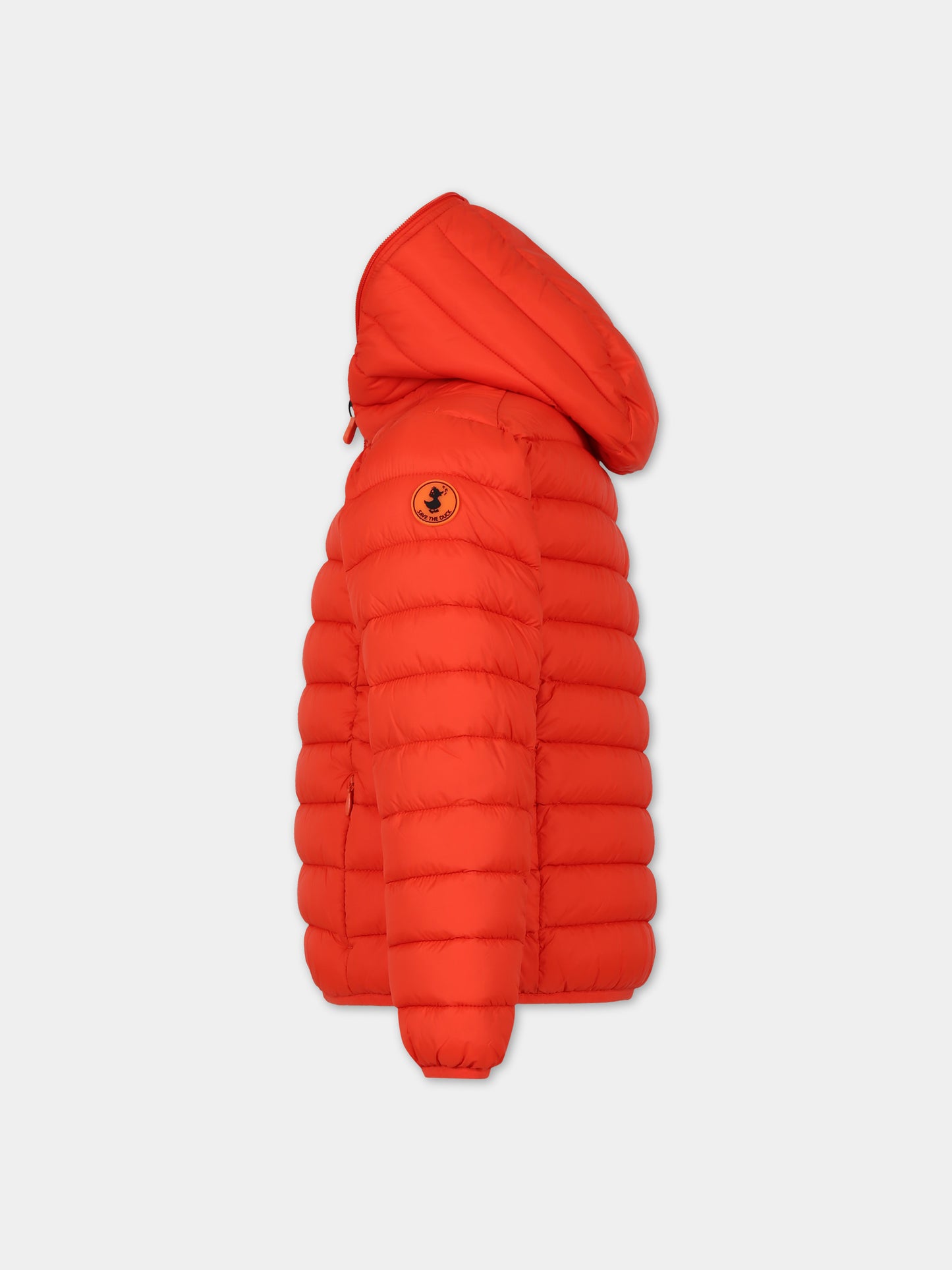 Piumino Dony rosso per bambino con logo,Save The Duck Kids,J30650B GIGA17 70036