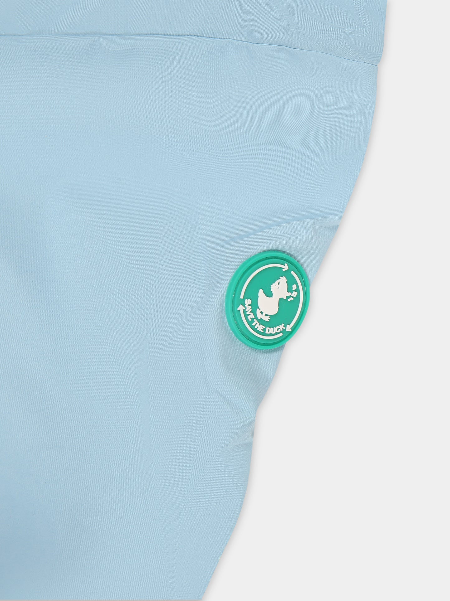 Giacca a vento celeste per neonato con logo,Save The Duck Kids,I30006X WIND16 90036