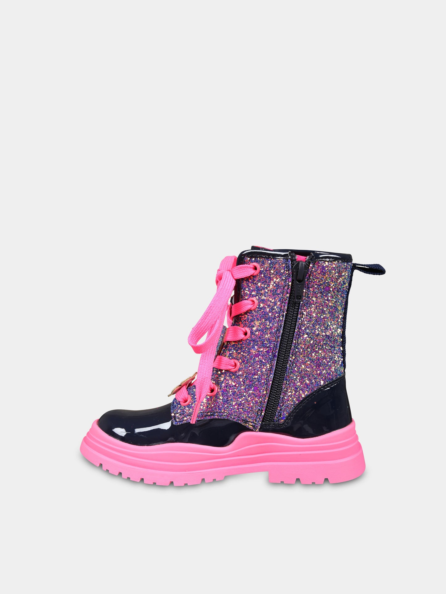 Anfibi blu per bambina con cuori e stelle,Billieblush,U20657 85T