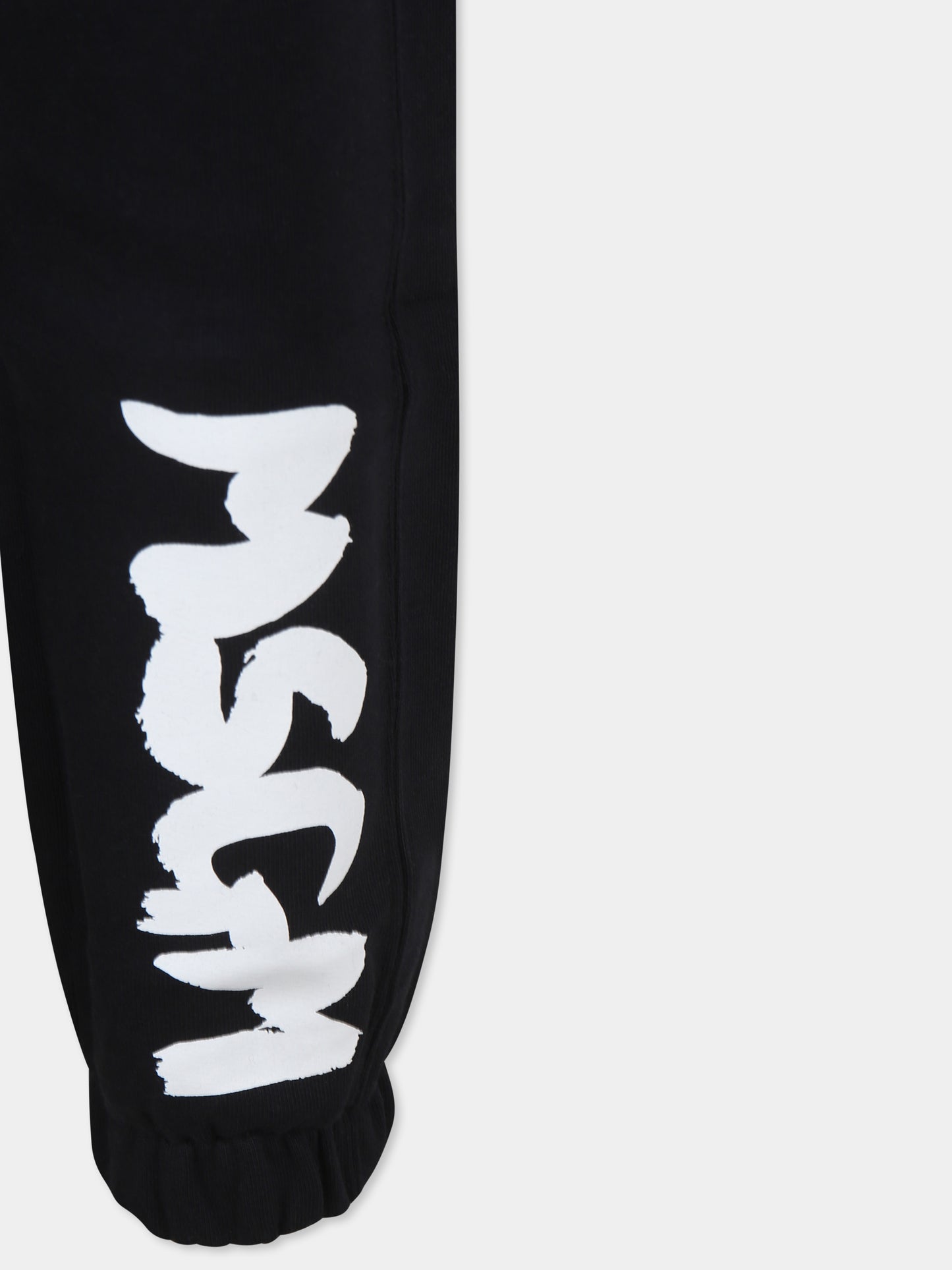 Pantaloni neri per bambini con logo,Msgm Kids,F4MSJUFP063 110