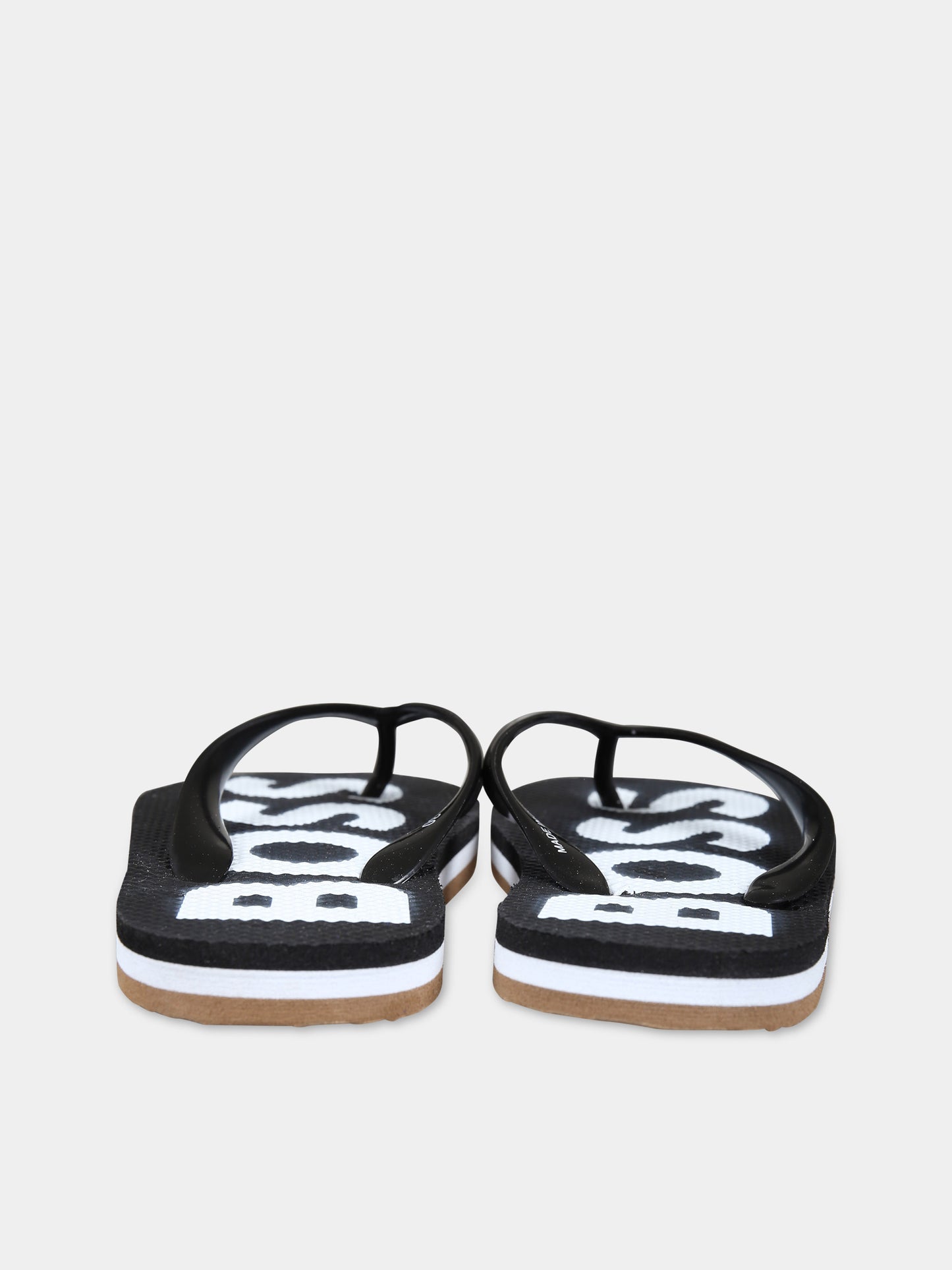 Infradito nere per bambino con logo,Boss,J29328 09B