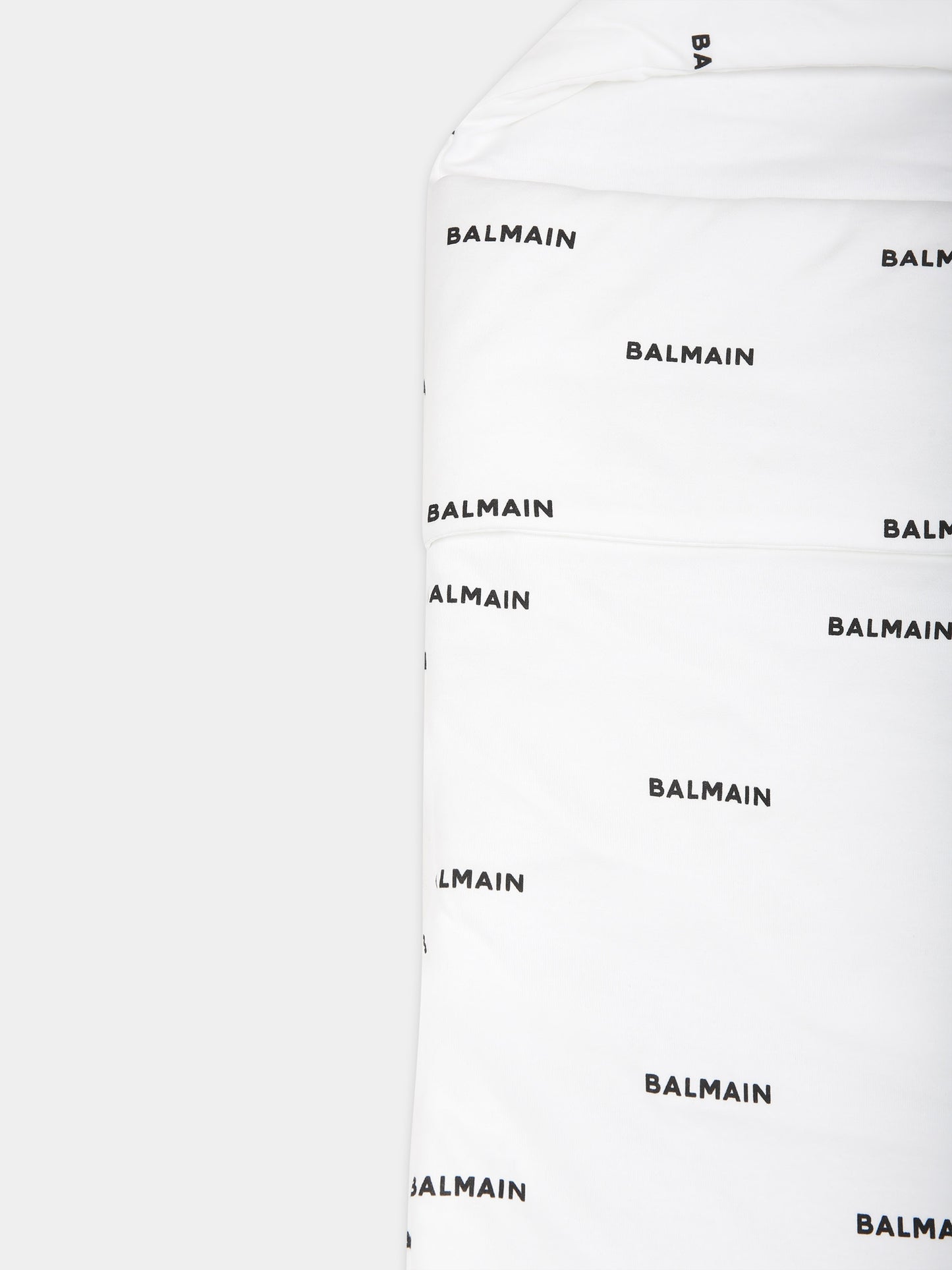 Sacco nanna bianco per neonati con logo all-over,Balmain Kids,6Q0A40 Z0199 100NE