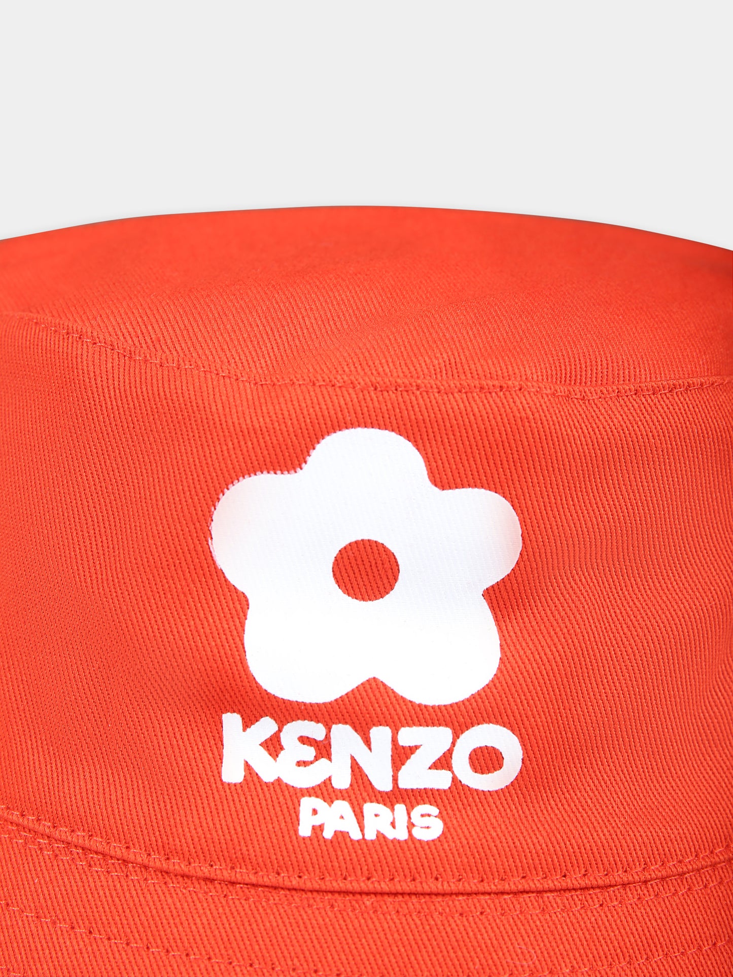 Cloche rossa per bambina con logo e fiore,Kenzo Kids,K60033 99A