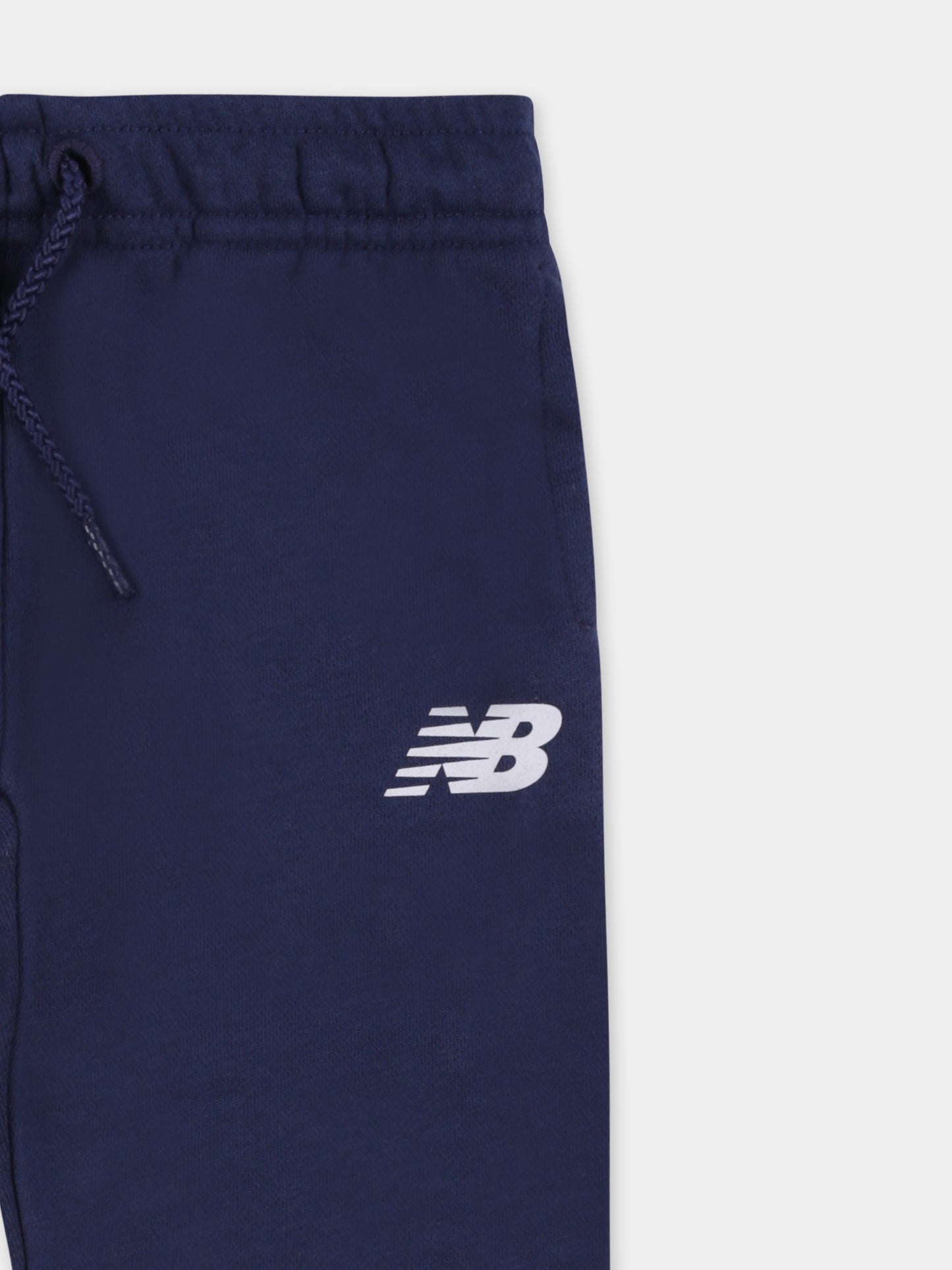 Blue trousers for baby boy with logo
