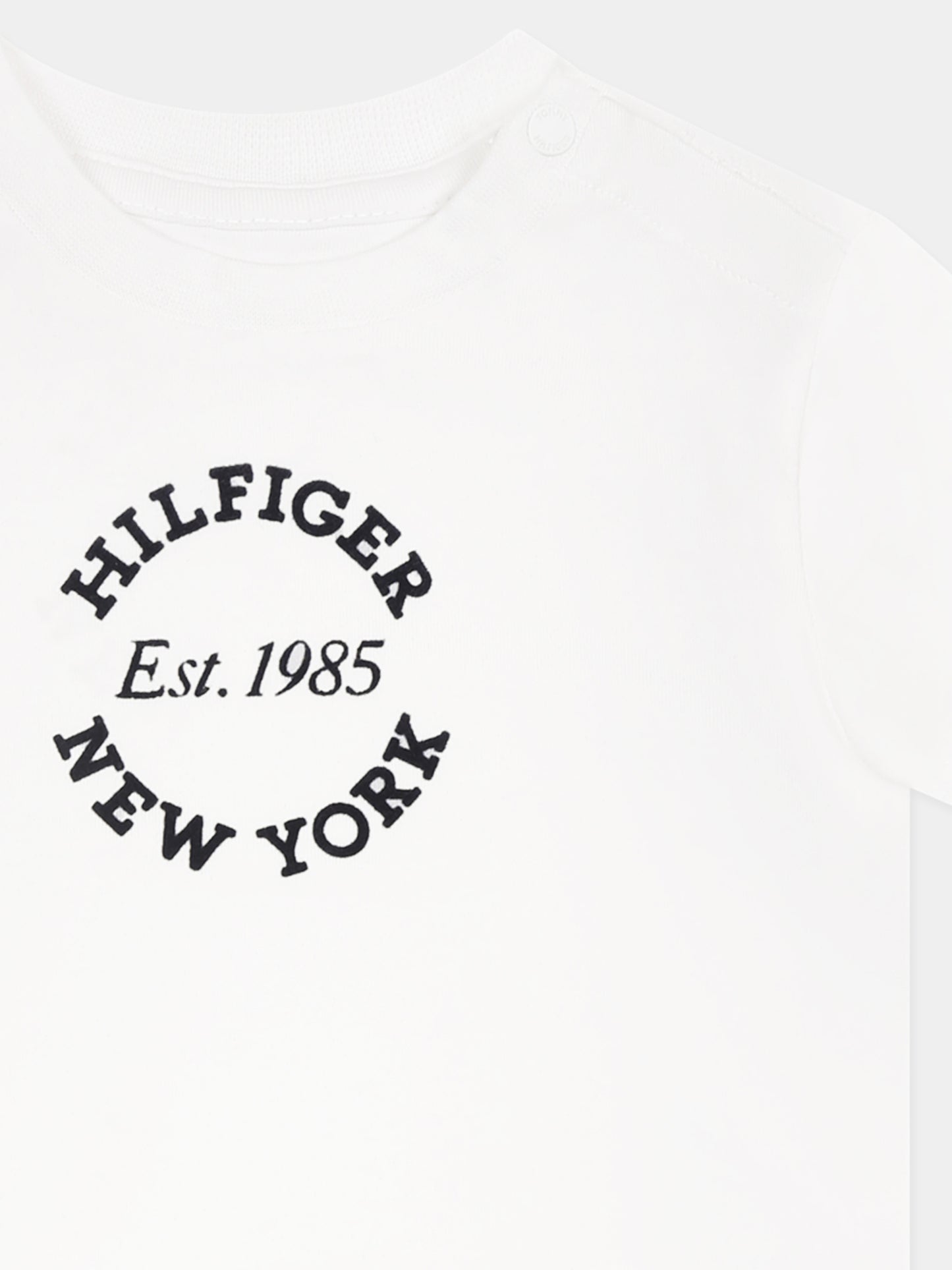 T-shirt bianca per neonati con logo,Tommy Hilfiger Junior,24F THKN0KN01964J KN0KN01964 YBR