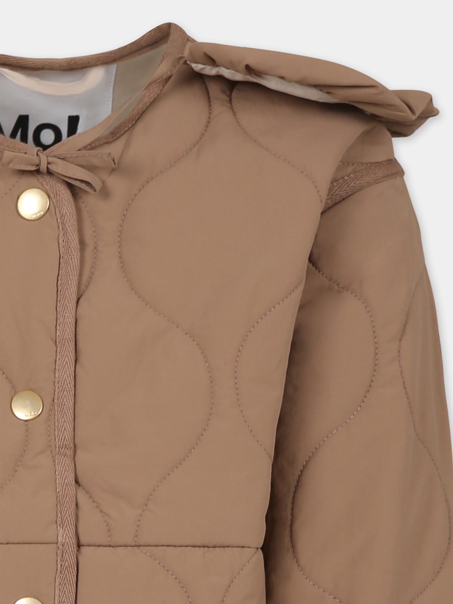 Brown down jacket for girl