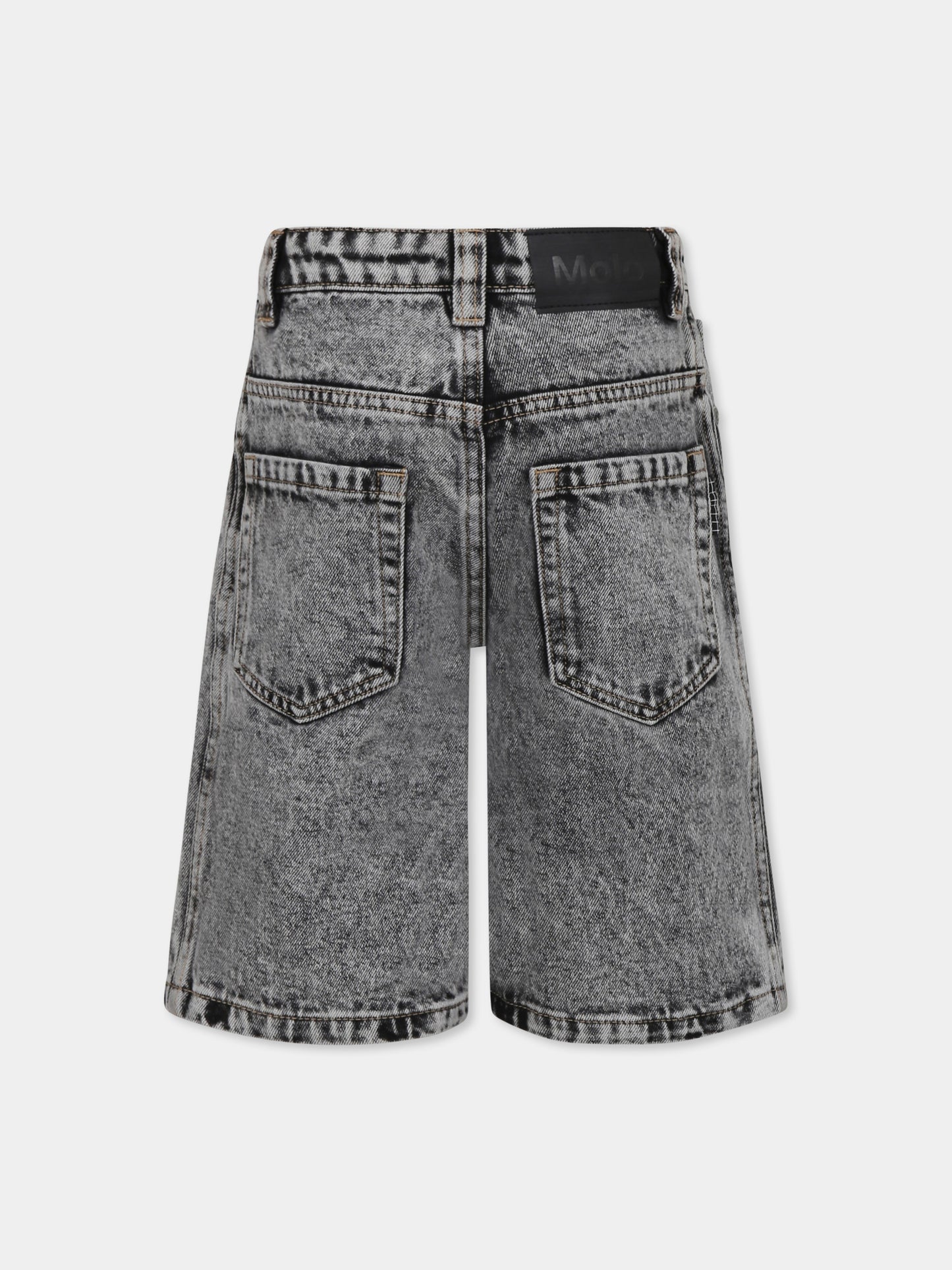 Grey shorts for boy with peace symbol