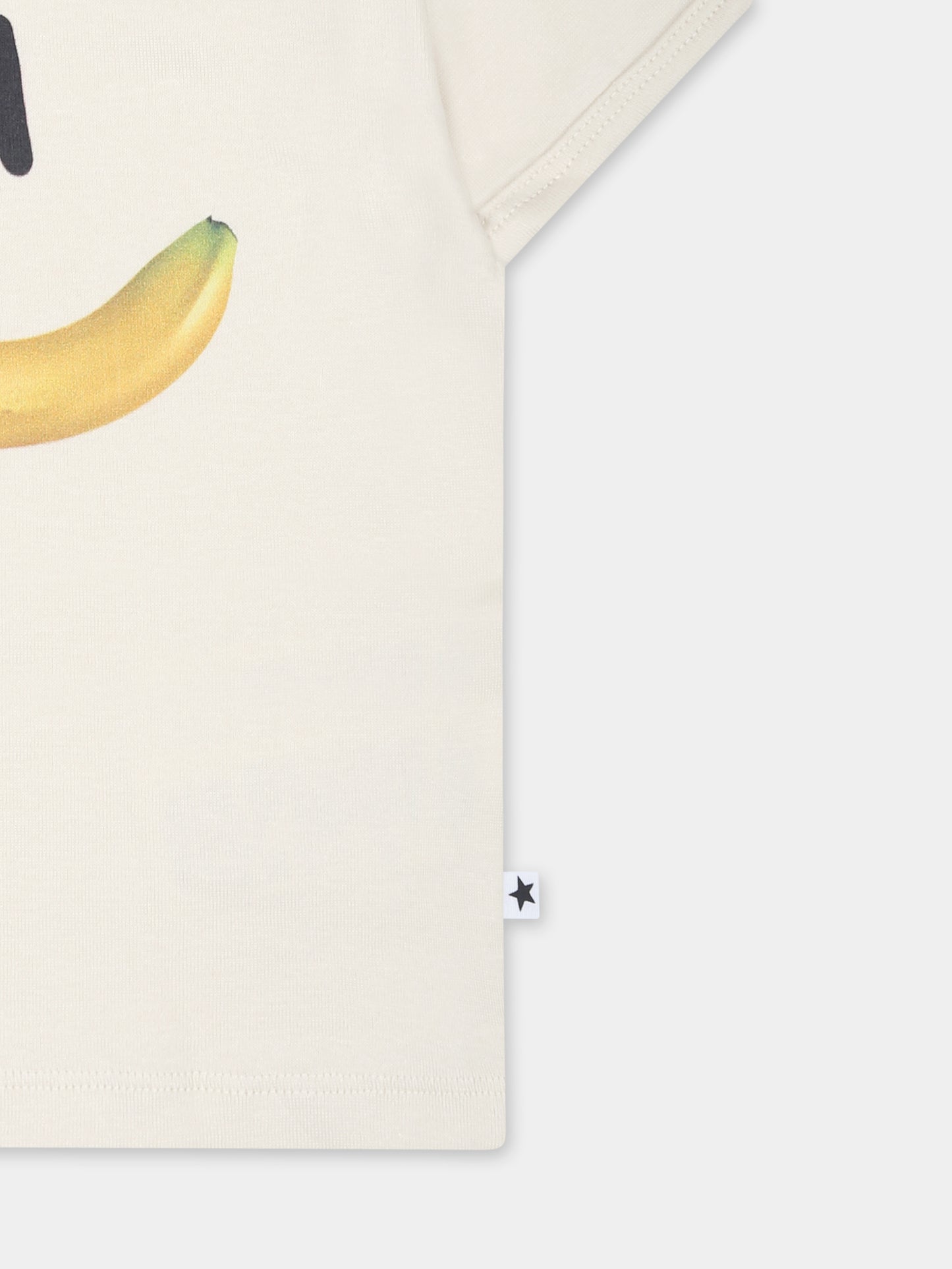 T-shirt avorio per neonati con smile e banana,Molo,6S25A212 9339