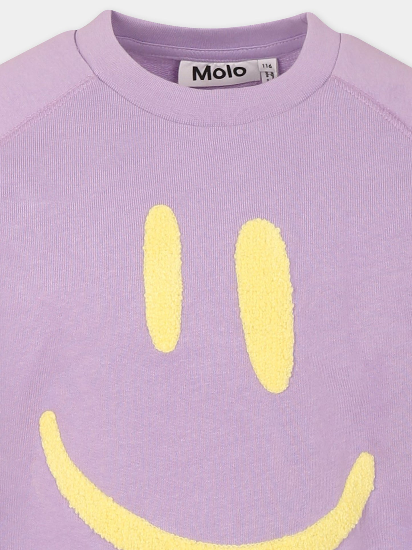 Felpa Mike viola per bambini con smile,Molo,6S25J201 5437