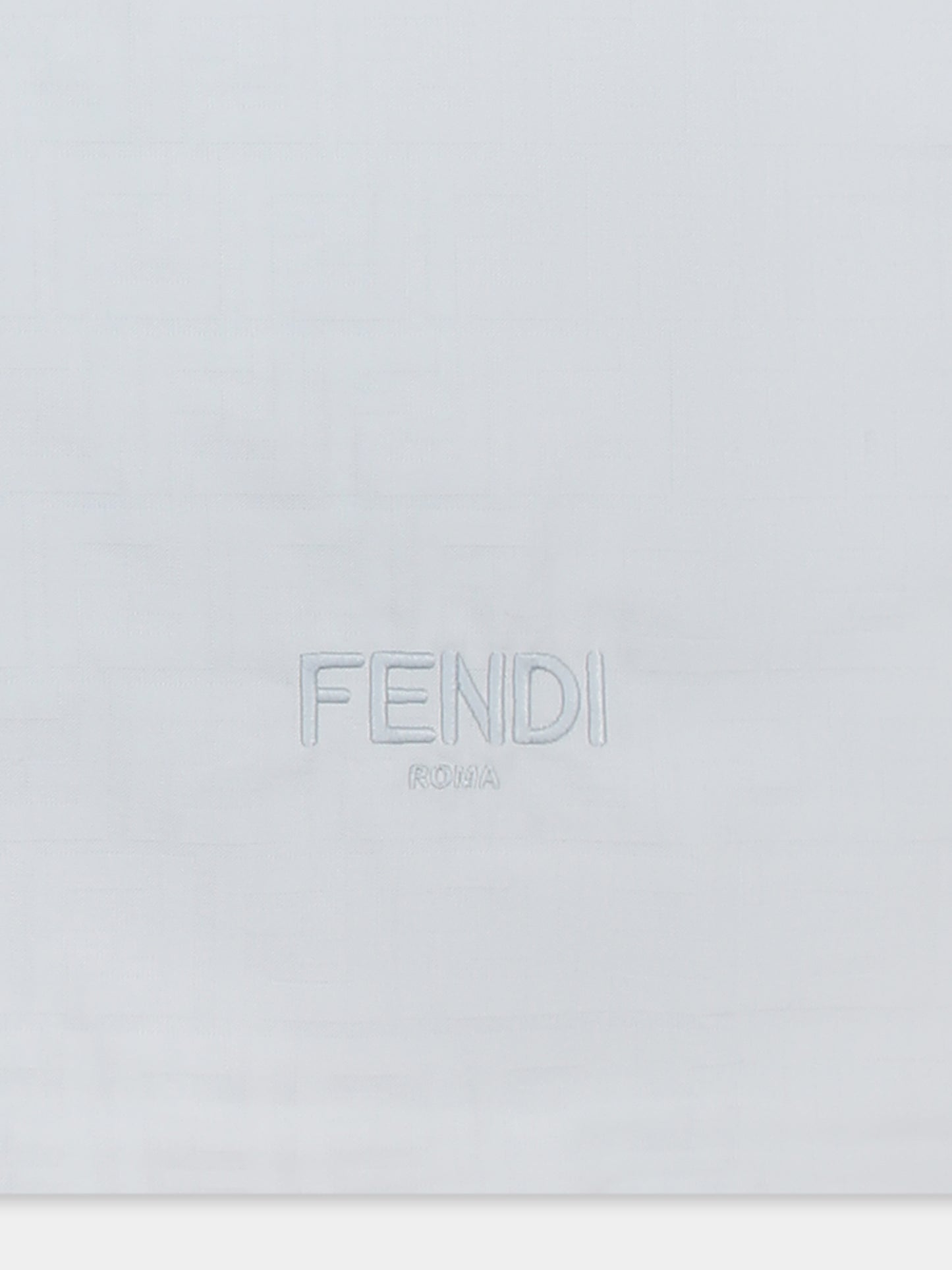 Light blue blanket for baby boy with FF