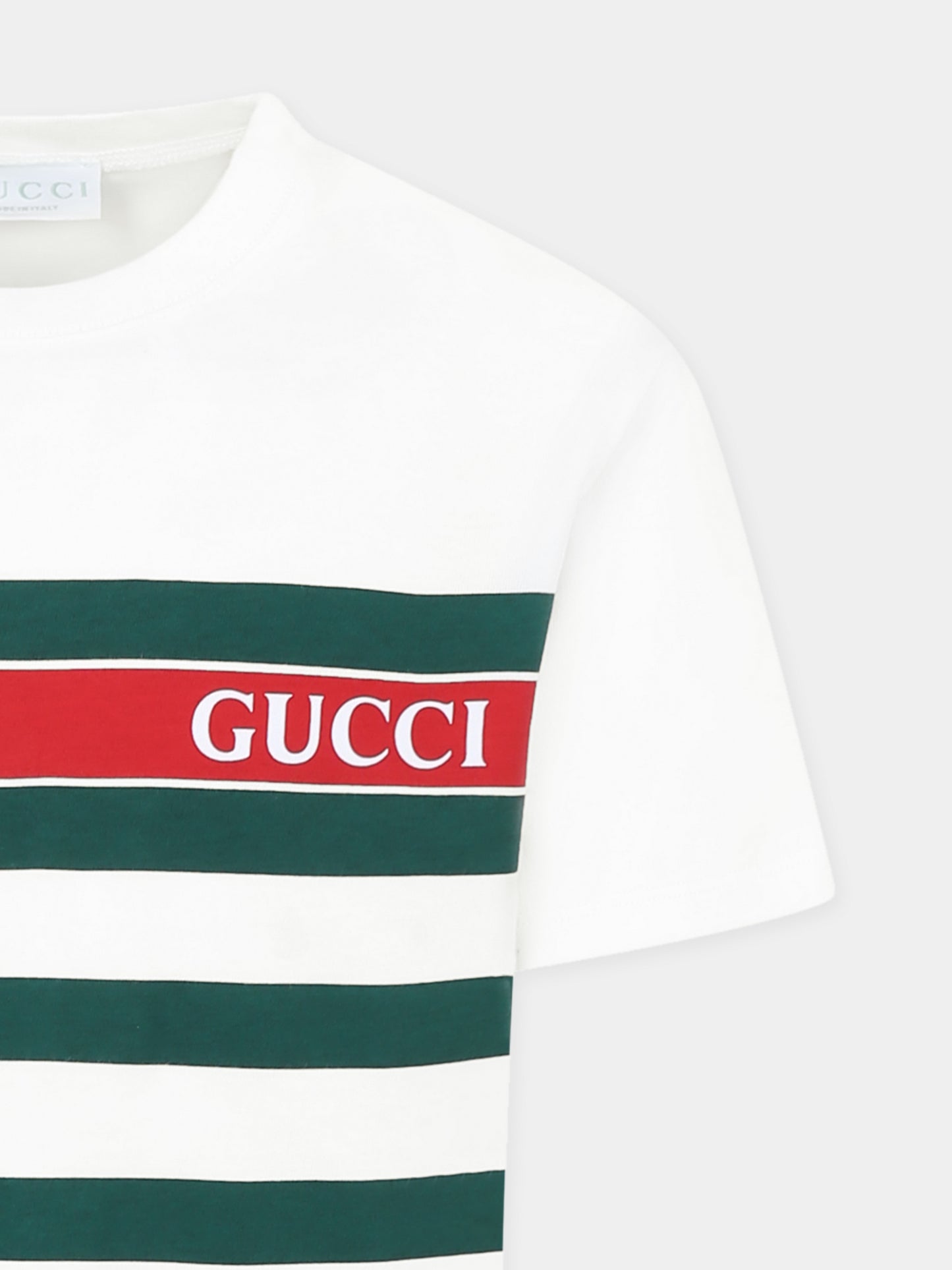 Ivory t-shirt for boy with logo