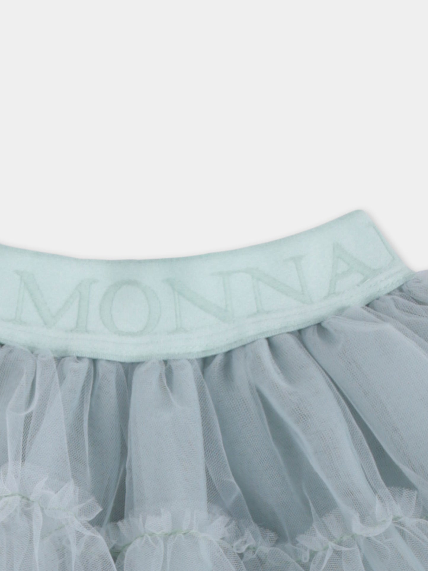 Light blue skirt for baby girl with logo